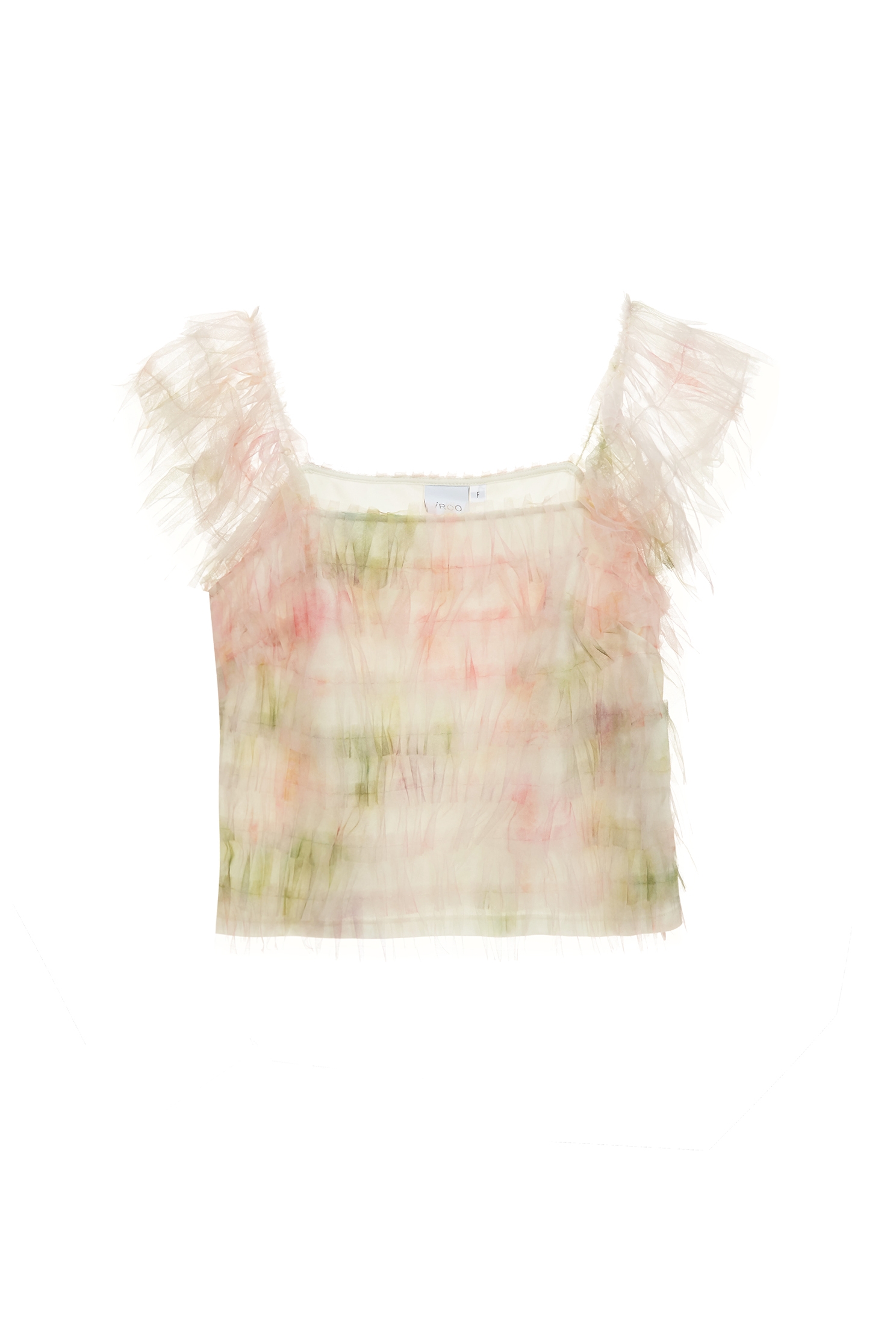 Pastel Gradient Mesh VestPastel Gradient Mesh Vest,sleeveless tops,Tops,Season (SS) Look,Mesh fabric,sleeveless tops