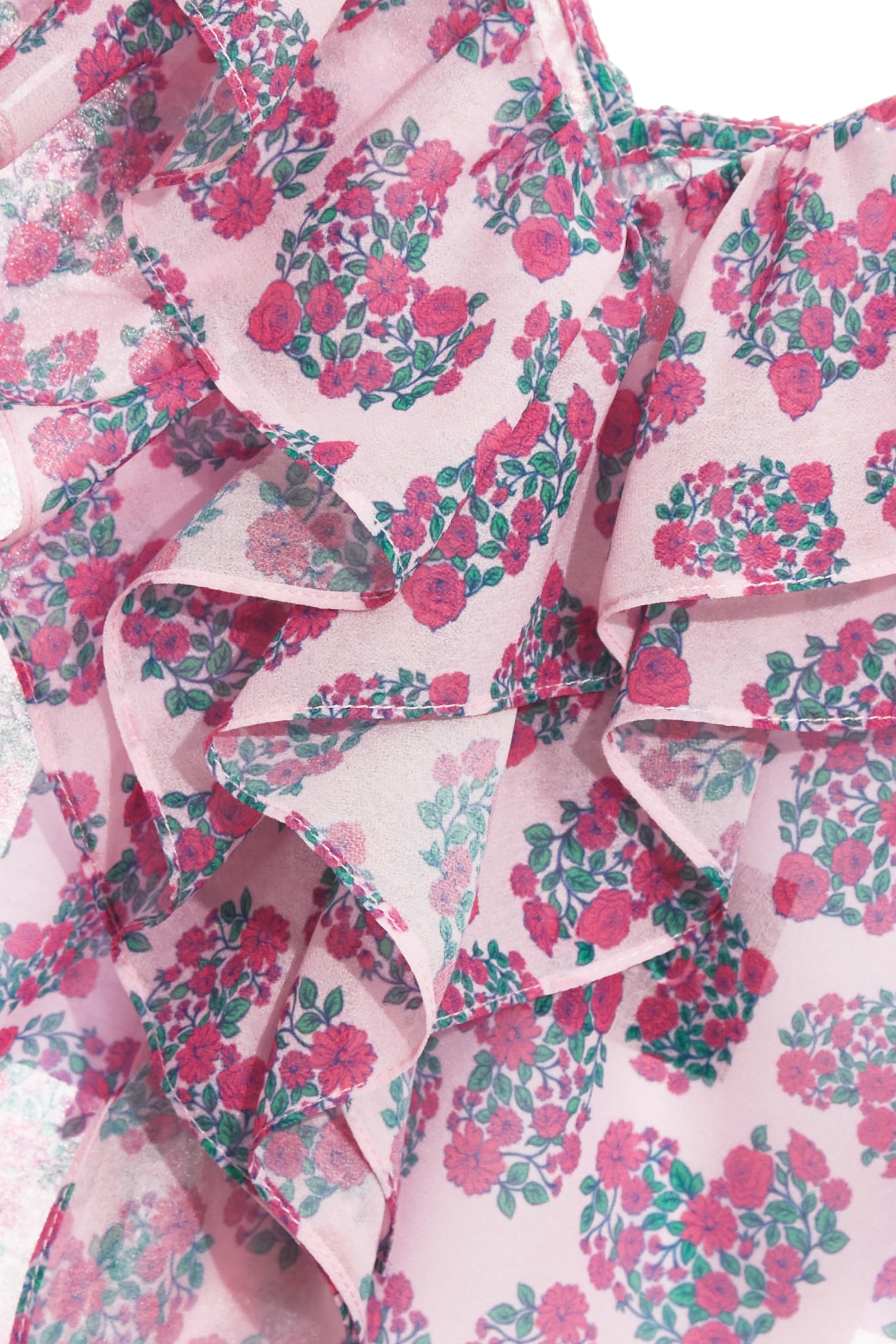 Floral Print Heart Pattern Ruffle VestFloral Print Heart Pattern Ruffle Vest,V-Neck T shirts,sleeveless tops,Tops,Season (SS) Look,Shorts,Cotton,Chiffon