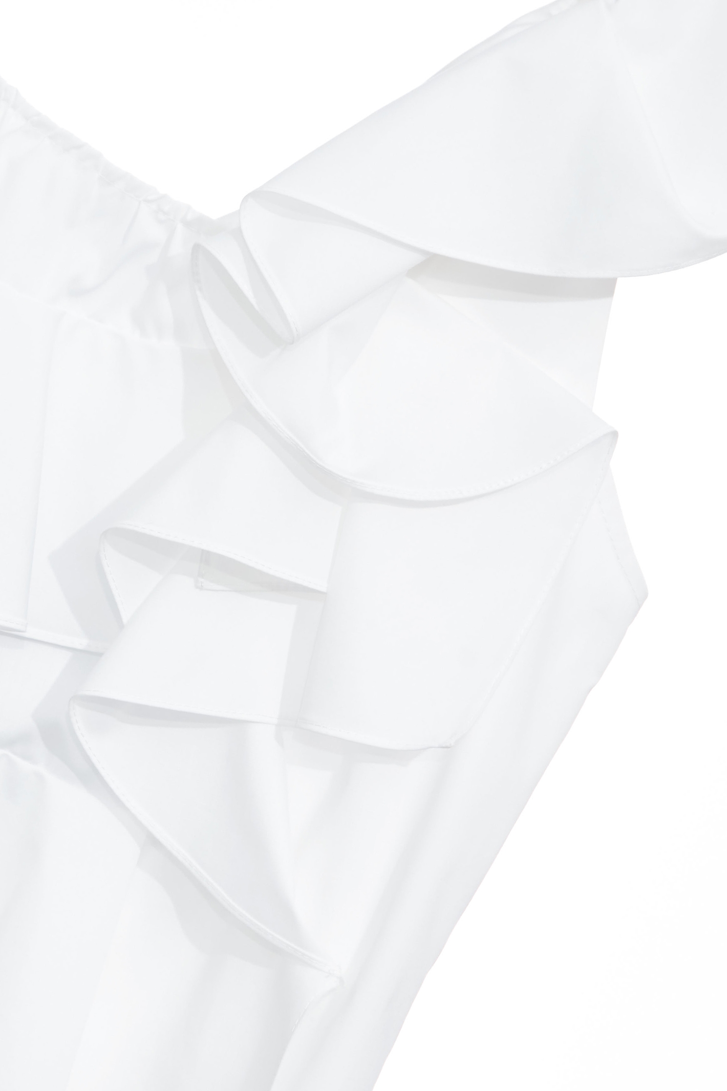 Asymmeric Ruffle Detail VestAsymmeric Ruffle Detail Vest,sleeveless tops,Tops,Season (SS) Look,City Feminine,White tops,sleeveless tops