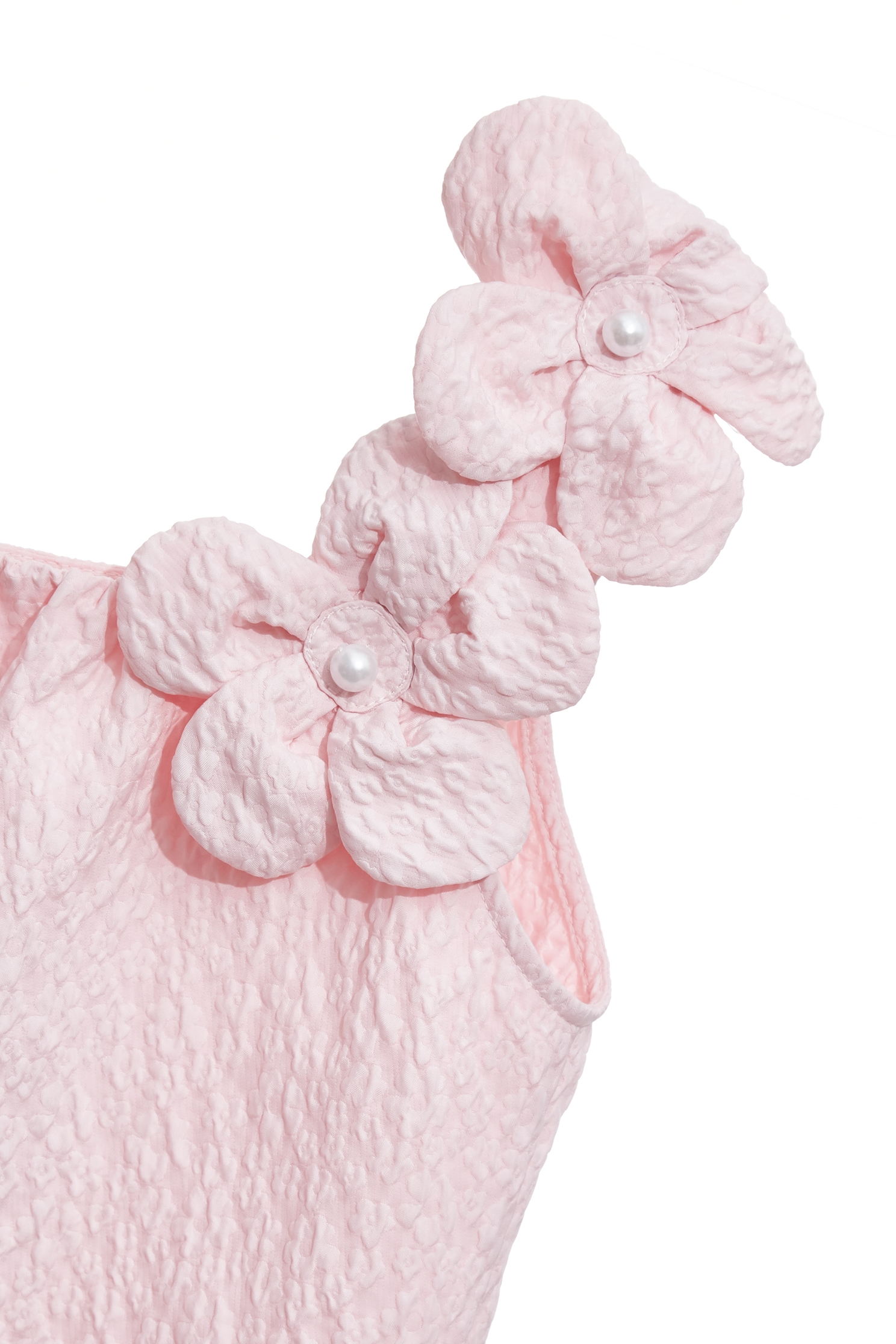 Textured Pink 3-D Floral Strap Vest,sleeveless tops,Tops,bestselling,Season (SS) Look,sleeveless tops