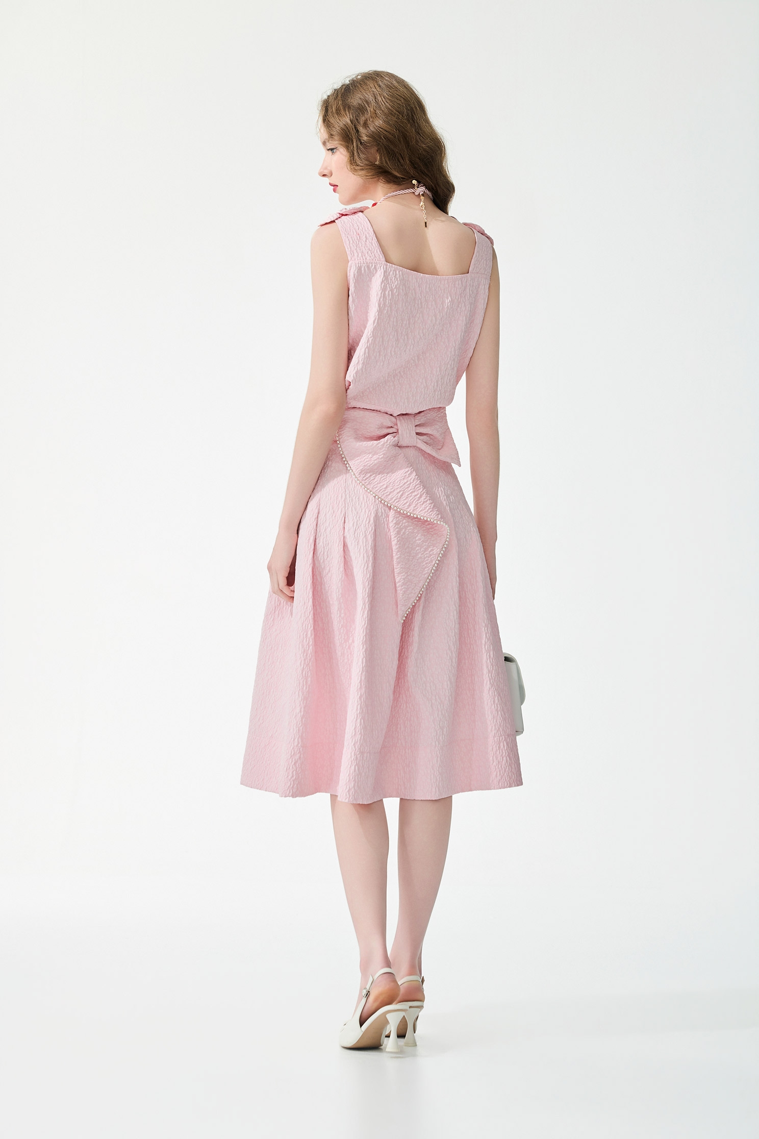 Textured Pink 3-D Floral Strap Vest,sleeveless tops,Tops,bestselling,Season (SS) Look,sleeveless tops