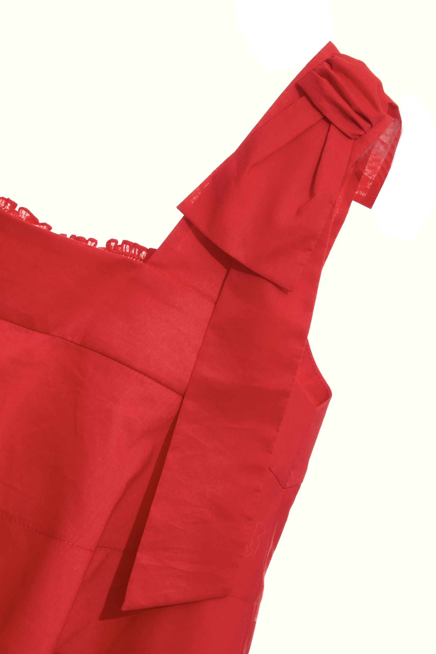 Chili Red Double Layer Vest,sleeveless tops,Tops,bestselling,Season (SS) Look,sleeveless tops,bows
