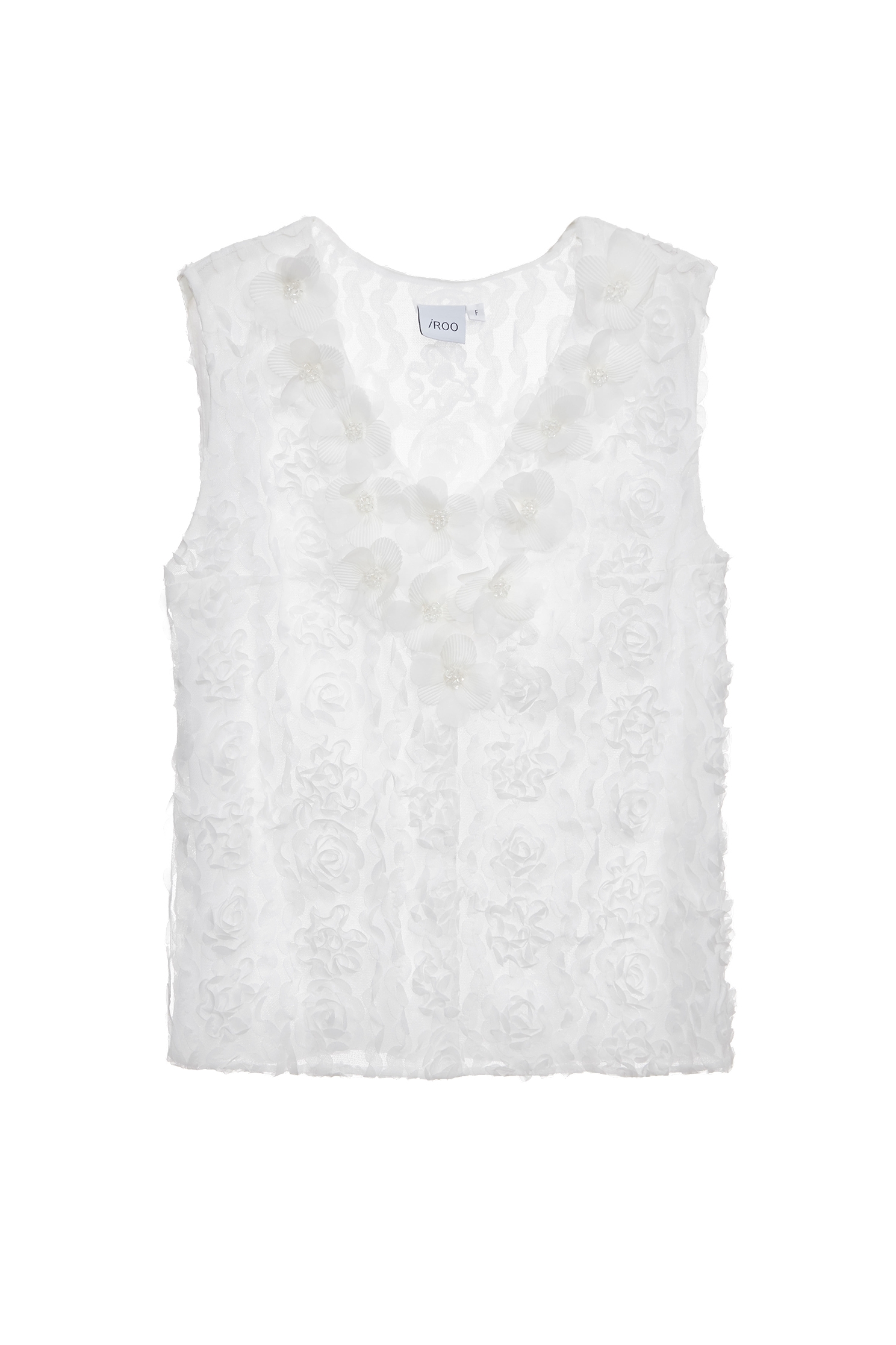 3-D Floral Detail V-neck Vest3-D Floral Detail V-neck Vest,V-Neck T shirts,sleeveless tops,Tops,Season (SS) Look,sleeveless tops,City Feminine,Valentine,sleeveless tops,blossoms,upperclass