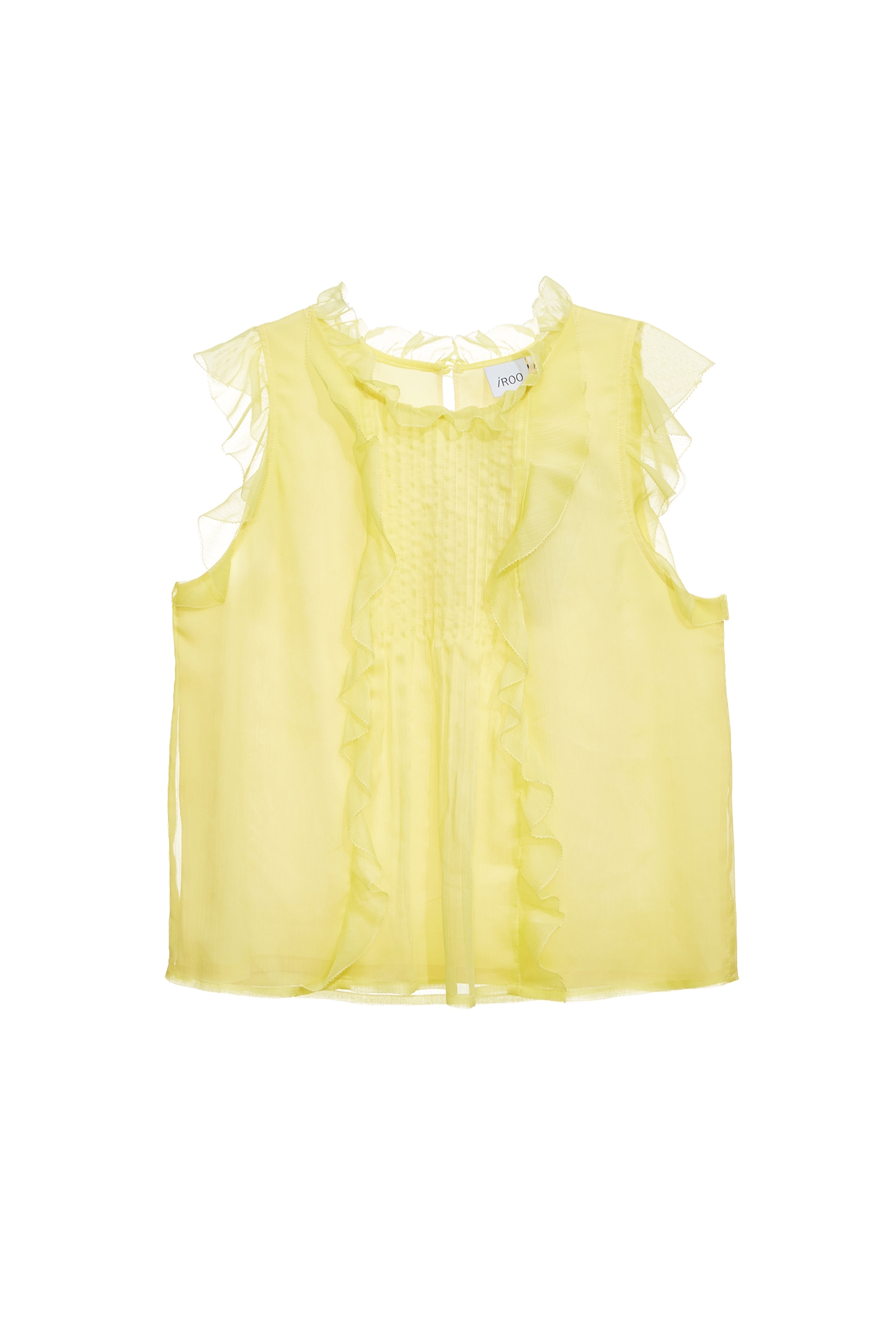 Pintuck Detail Ruffle Chiffon VestPintuck Detail Ruffle Chiffon Vest,sleeveless tops,Tops,Embroidered,Season (SS) Look,sleeveless tops,City Feminine,sleeveless tops,upperclass,Chiffon,Chiffon tops