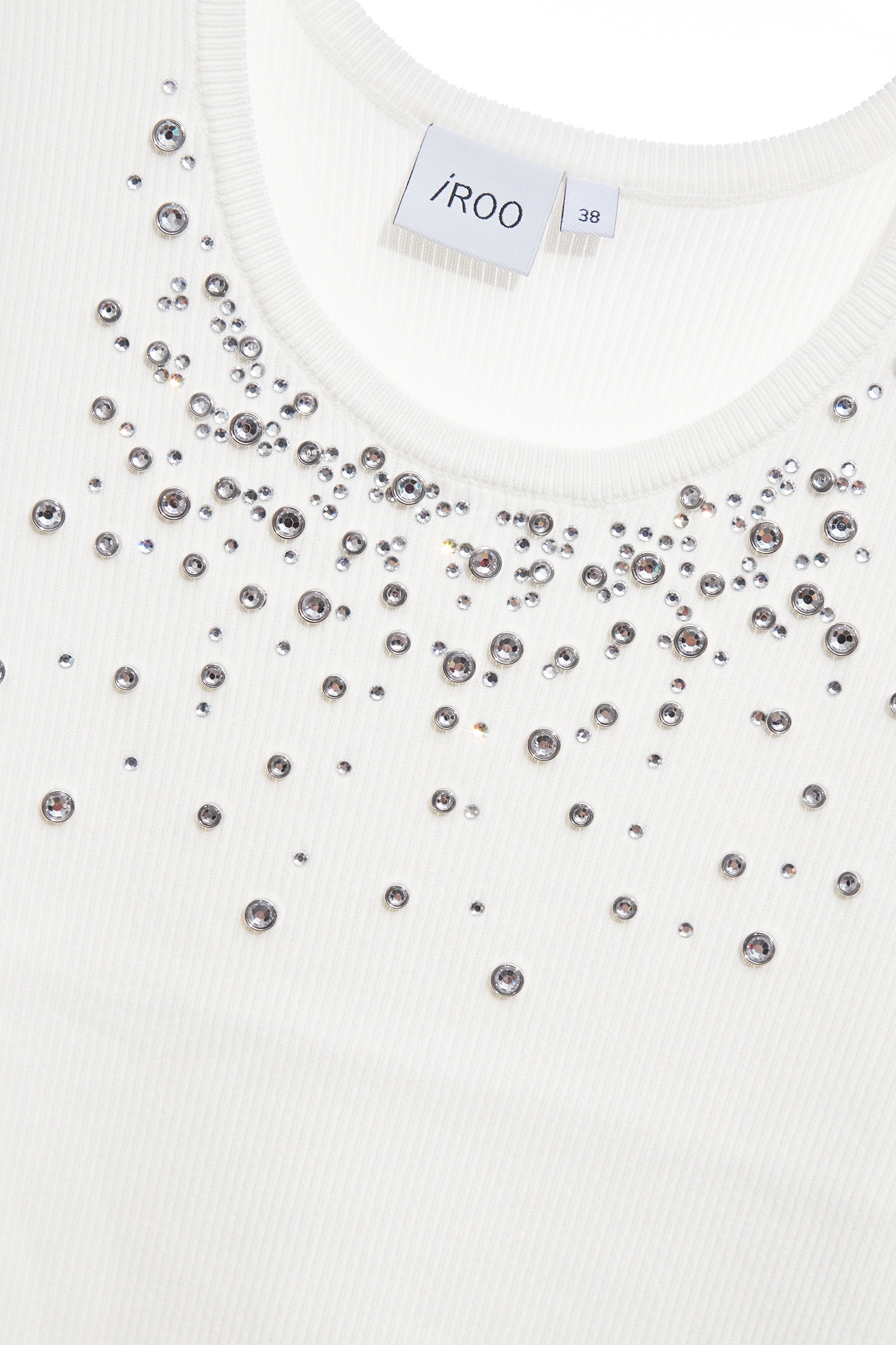 Diamonte Detail Knit Tank TopDiamonte Detail Knit Tank Top,sleeveless tops,Office Looks,Season (AW) Look,Valentine,sleeveless tops,upperclass,Knitted,Knitted tops