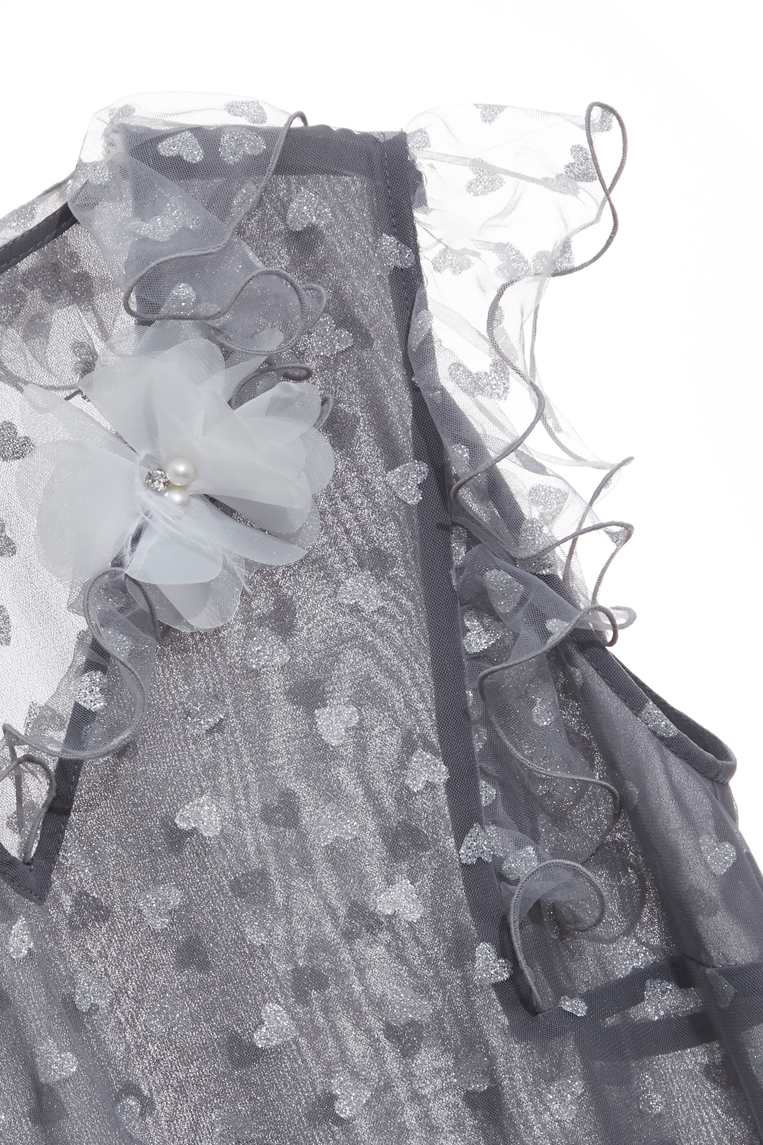 Heart Pattern Ruffle Trim Detail VestHeart Pattern Ruffle Trim Detail Vest,V-Neck T shirts,sleeveless tops,Office Looks,Tops,sleeveless tops,Season (AW) Look,Valentine,sleeveless tops,upperclass