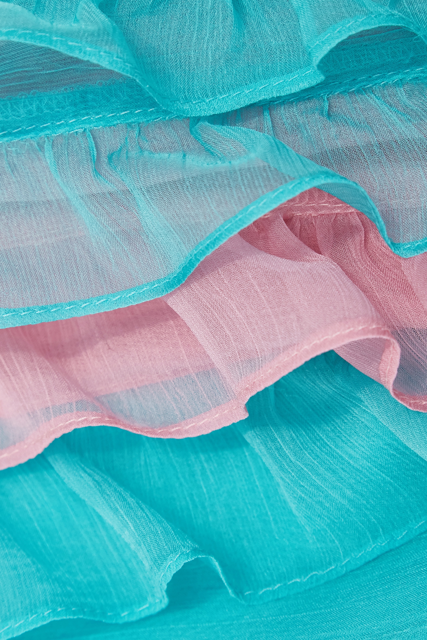 Colour Block Ruffle Chiffon VestColour Block Ruffle Chiffon Vest,sleeveless tops,Office Looks,Tops,pearl,Season (AW) Look,Valentine,Chiffon,Chiffon tops