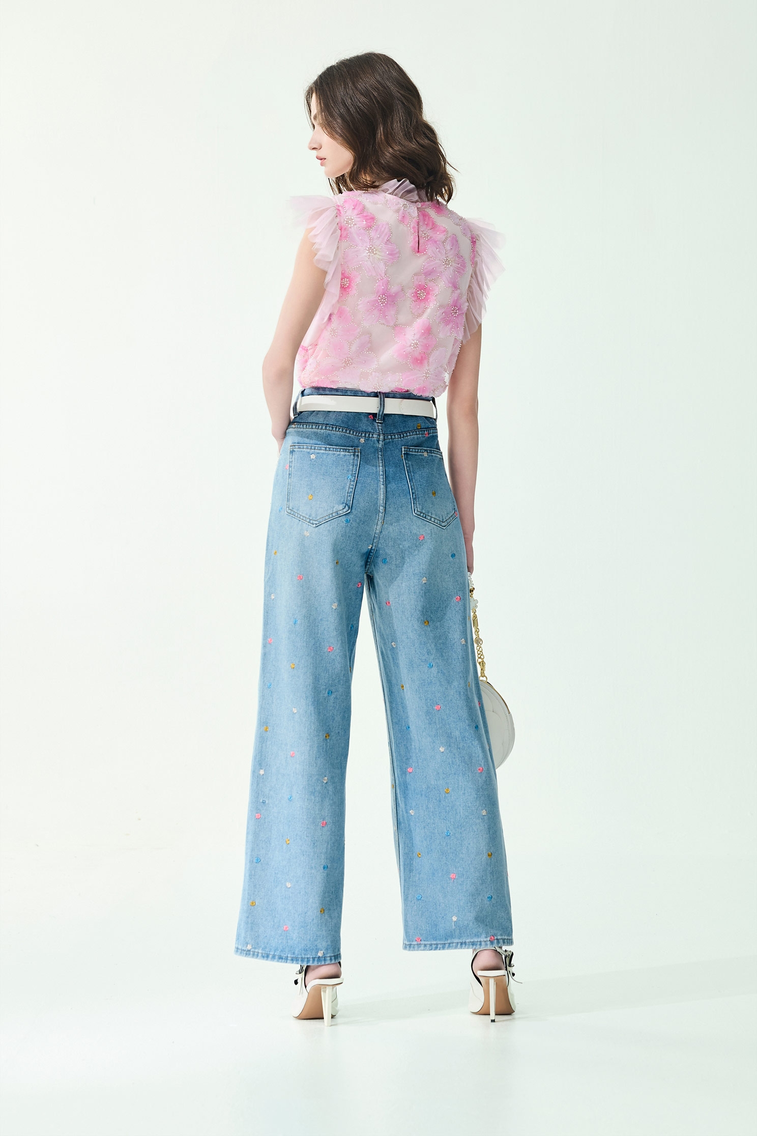 3-D Floral Pearl Detail Mesh Vest3-D Floral Pearl Detail Mesh Vest,sleeveless tops,Tops,Season (SS) Look,sleeveless tops