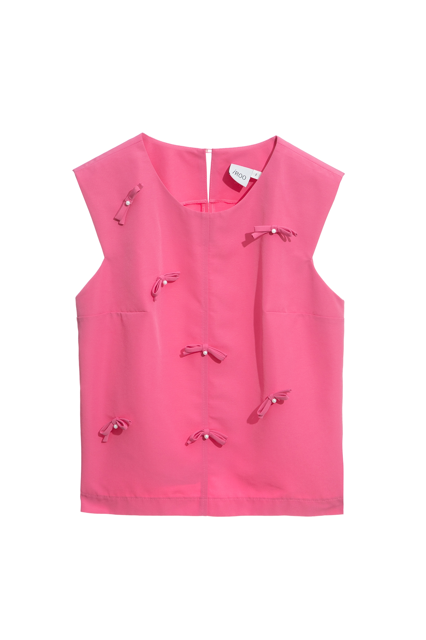 Pink Bow Detail VestPink Bow Detail Vest,sleeveless tops,Tops,Season (AW) Look,sleeveless tops,bows