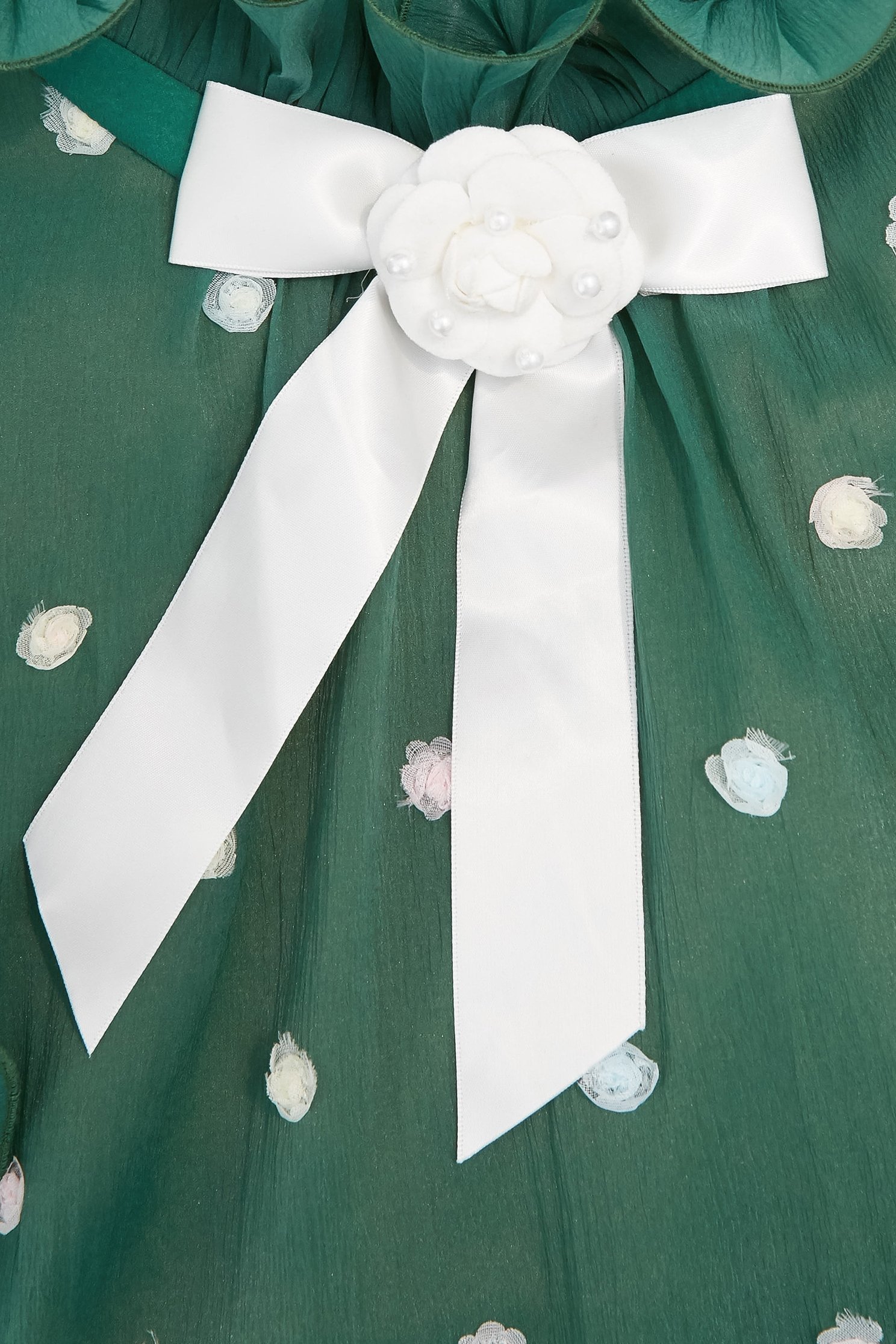 Jade Green Floral Detail VestJade Green Floral Detail Vest,sleeveless tops,Office Looks,Tops,Embroidered,Season (AW) Look,Valentine,sleeveless tops,blossoms