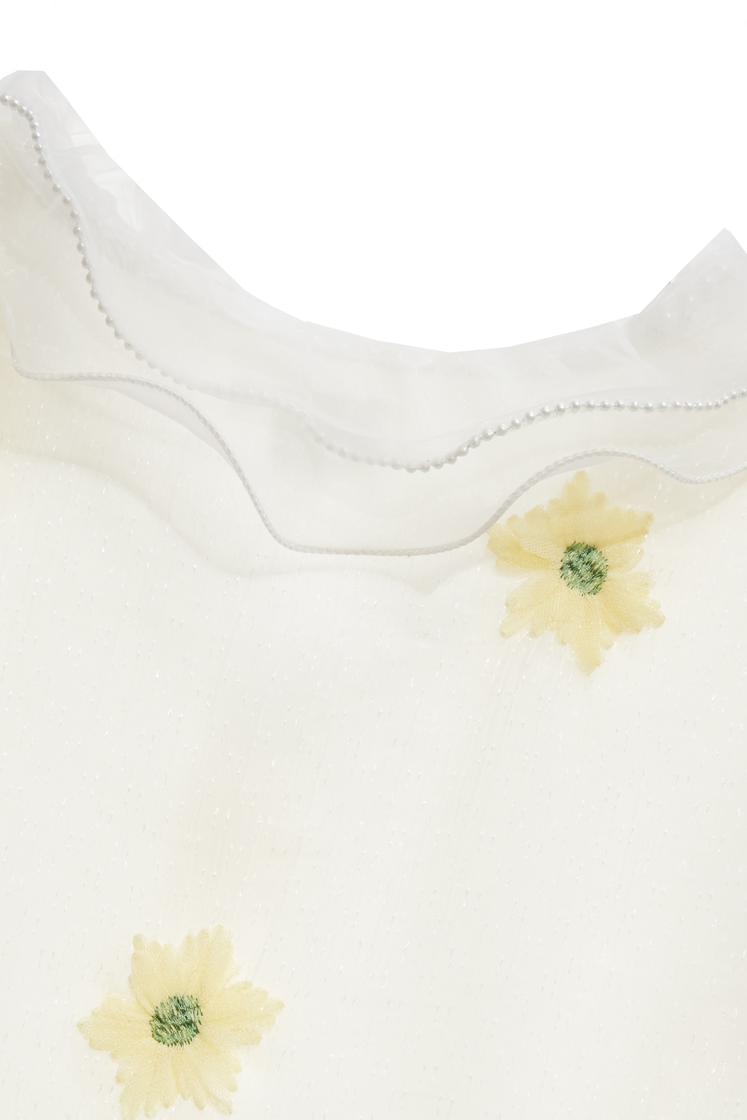 Floral Embroidery Ruffle Collar VestFloral Embroidery Ruffle Collar Vest,sleeveless tops,Tops,Embroidered,Embroidered tops,pearl,Season (AW) Look,sleeveless tops