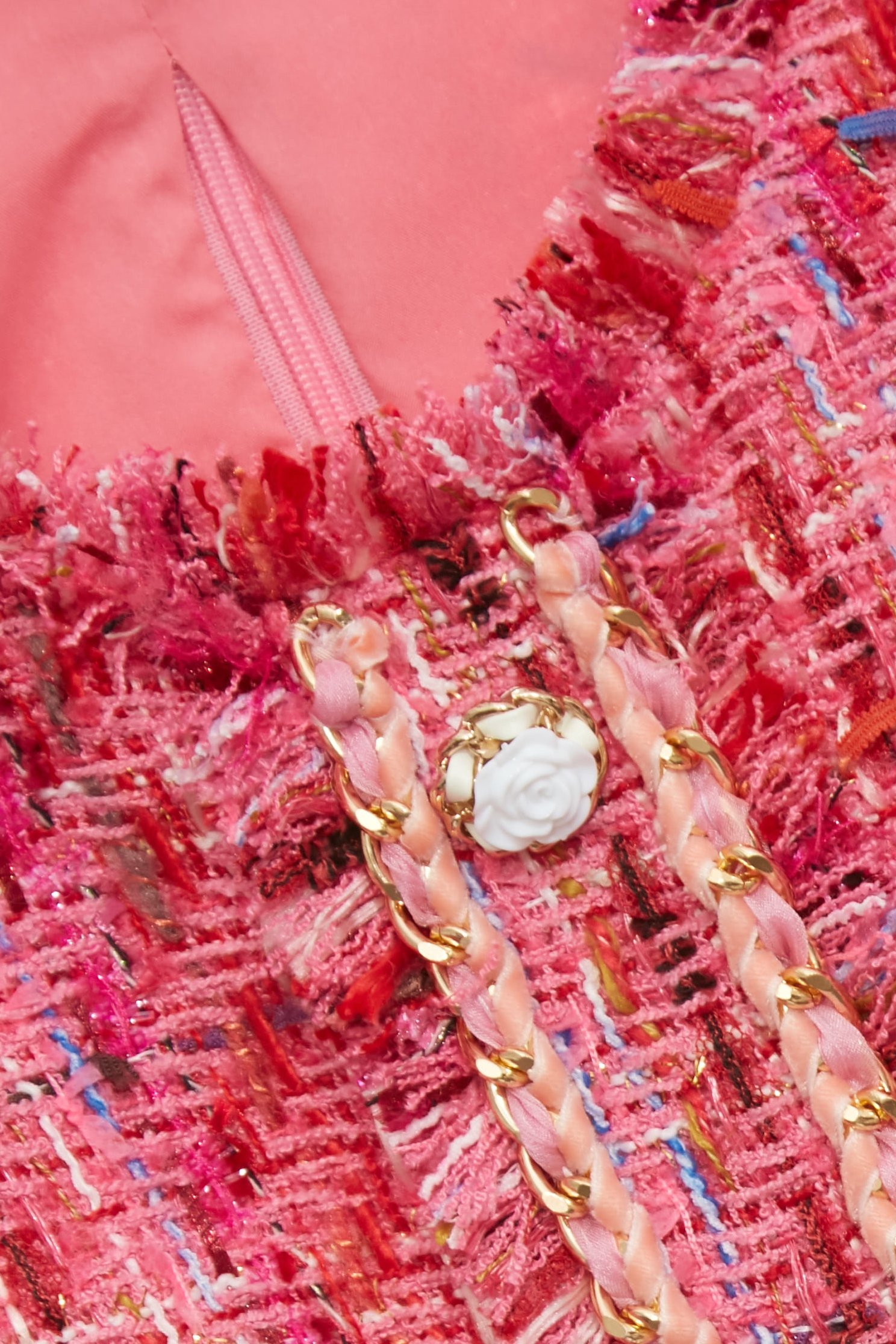 Deep Pink Tweed Button front VestDeep Pink Tweed Button front Vest,sleeveless tops,Tops,Season (SS) Look,sleeveless tops