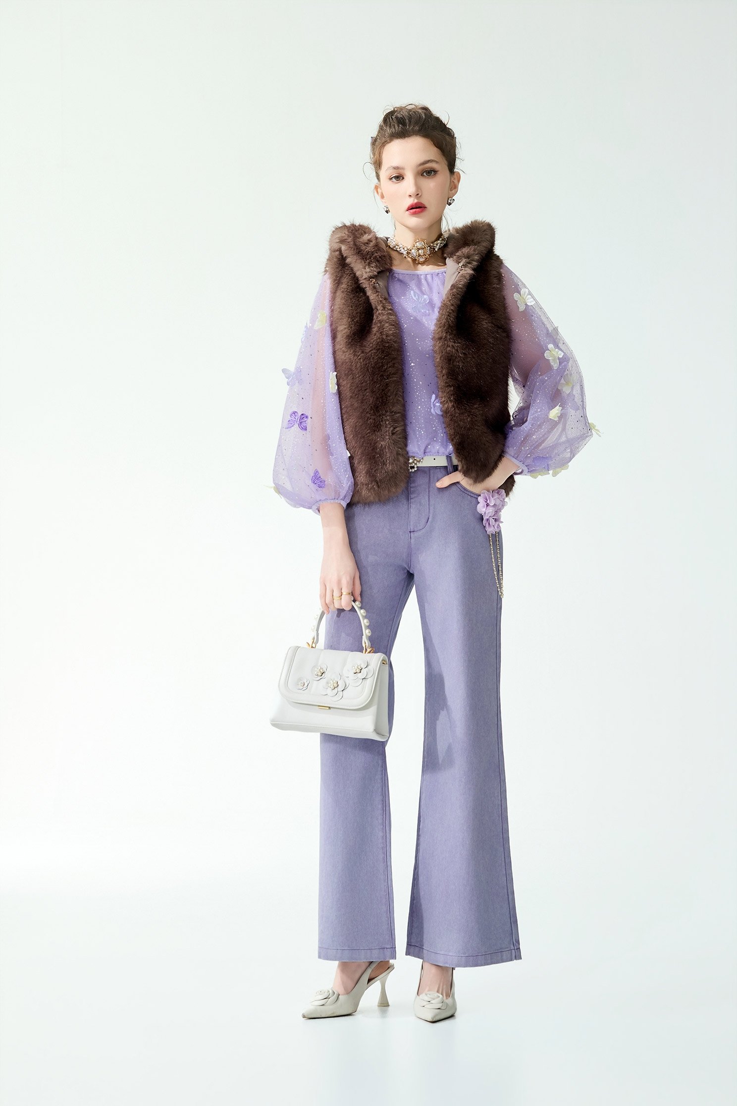 Faux Fur Pink VestFaux Fur Pink Vest,Jackets,sleeveless tops,Outerwear,Season (AW) Look,sleeveless tops