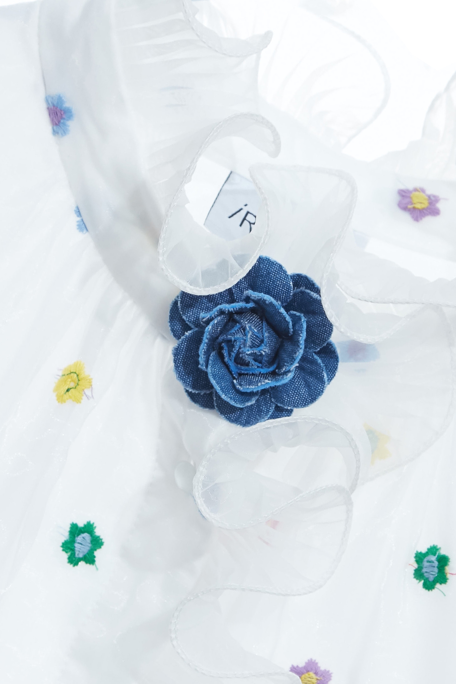 Floral Embroidery Ruffle VestFloral Embroidery Ruffle Vest,sleeveless tops,Tops,Embroidered,Season (SS) Look,Embroidered tops,sleeveless tops