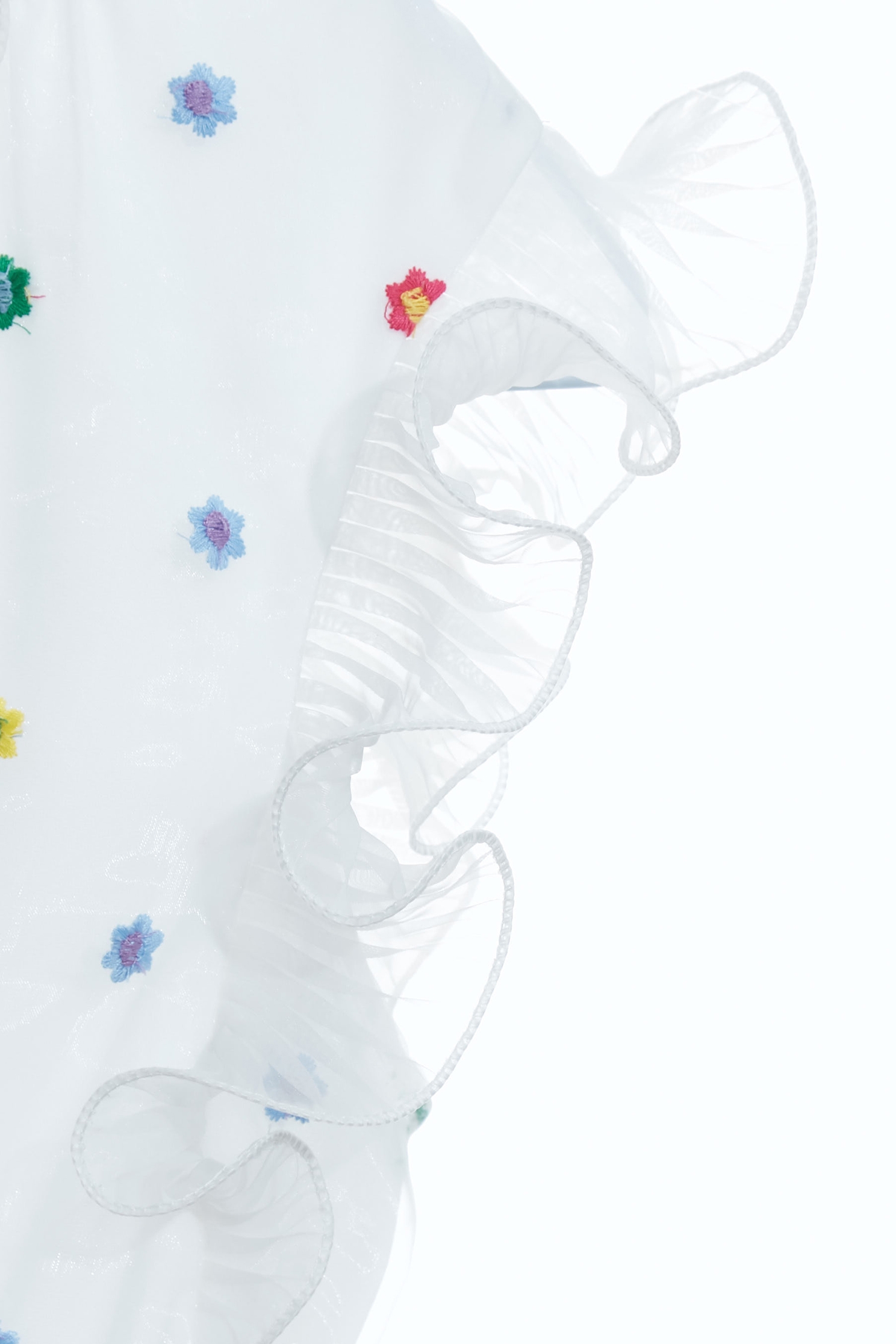 Floral Embroidery Ruffle VestFloral Embroidery Ruffle Vest,sleeveless tops,Tops,Embroidered,Season (SS) Look,Embroidered tops,sleeveless tops