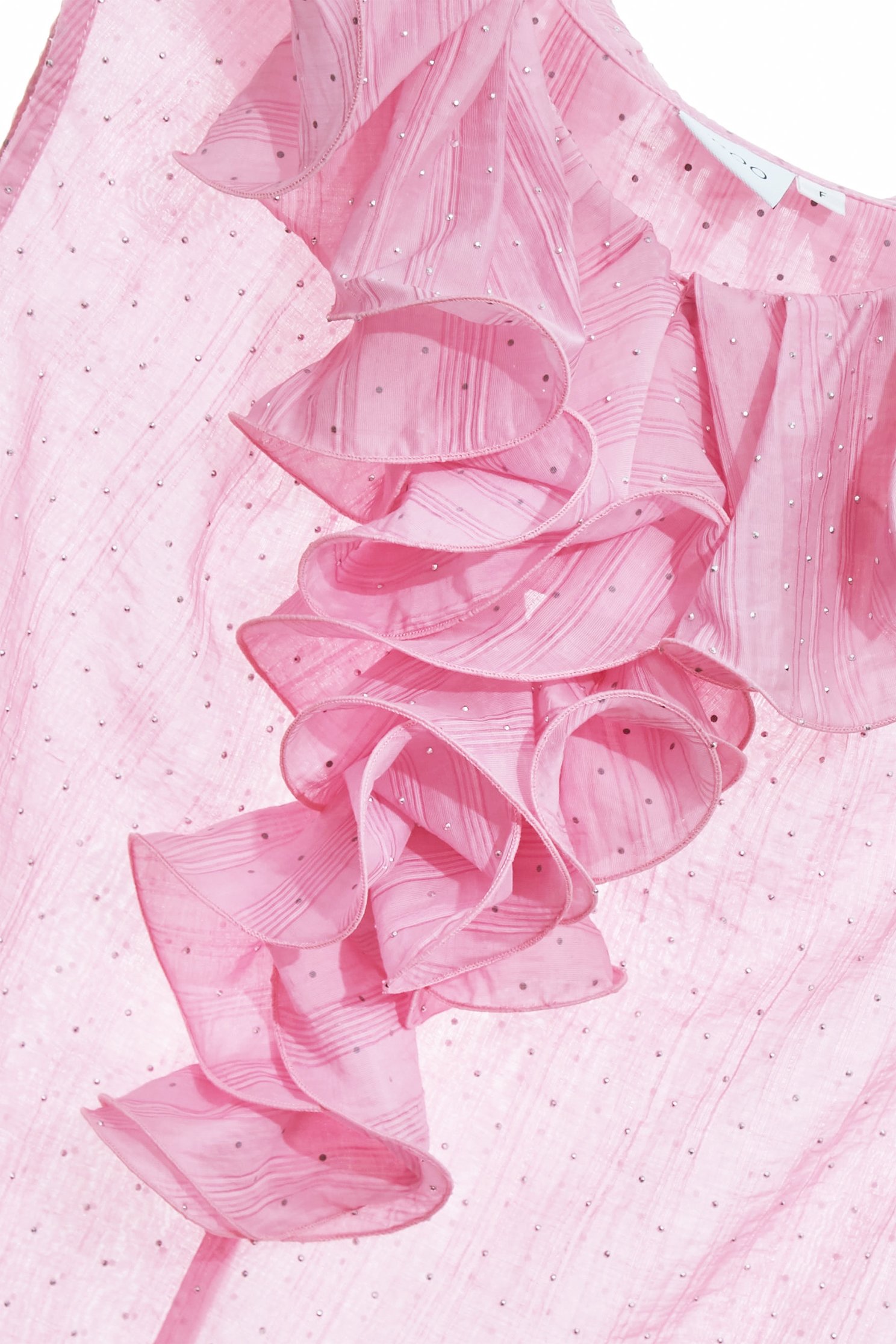 Sequin Detail Ruffle VestSequin Detail Ruffle Vest,sleeveless tops,Tops,Season (SS) Look,sleeveless tops