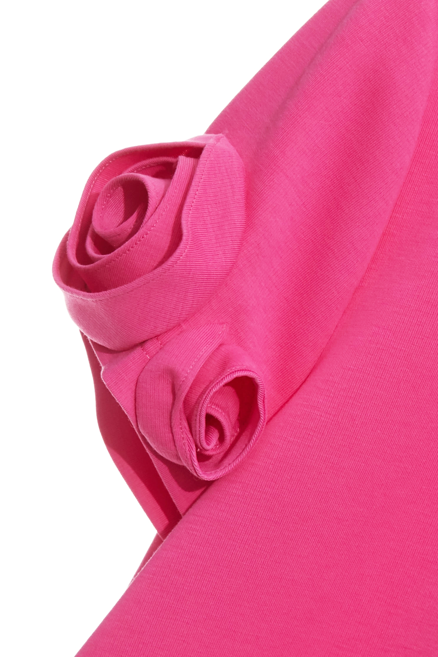 V-neck Tee with 3-D Rose Sleeve DetailV-neck Tee with 3-D Rose Sleeve Detail,Tops,Season (SS) Look,pearl