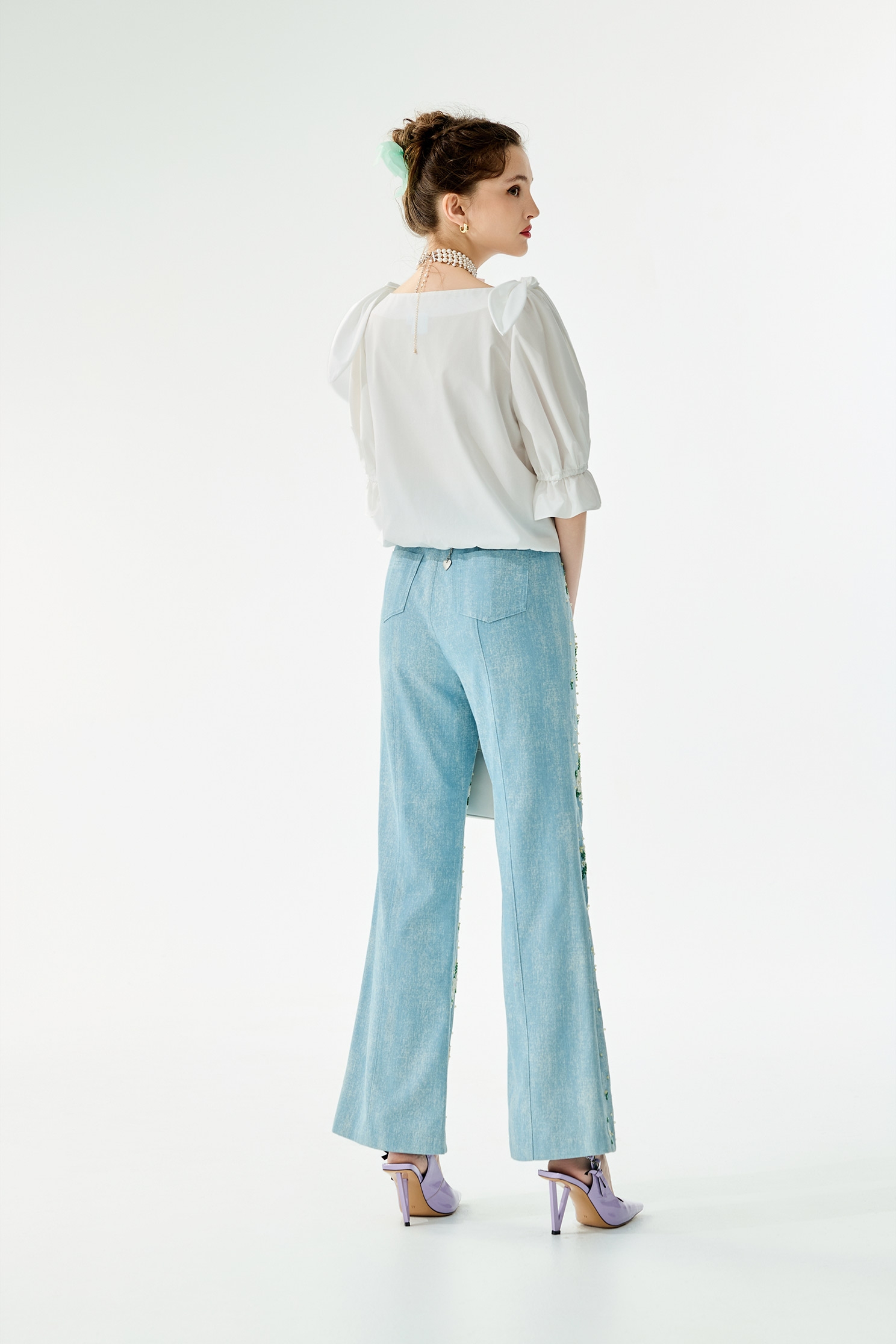 Shoulder Knot Detail White TopShoulder Knot Detail White Top,Tops,Season (SS) Look,White tops