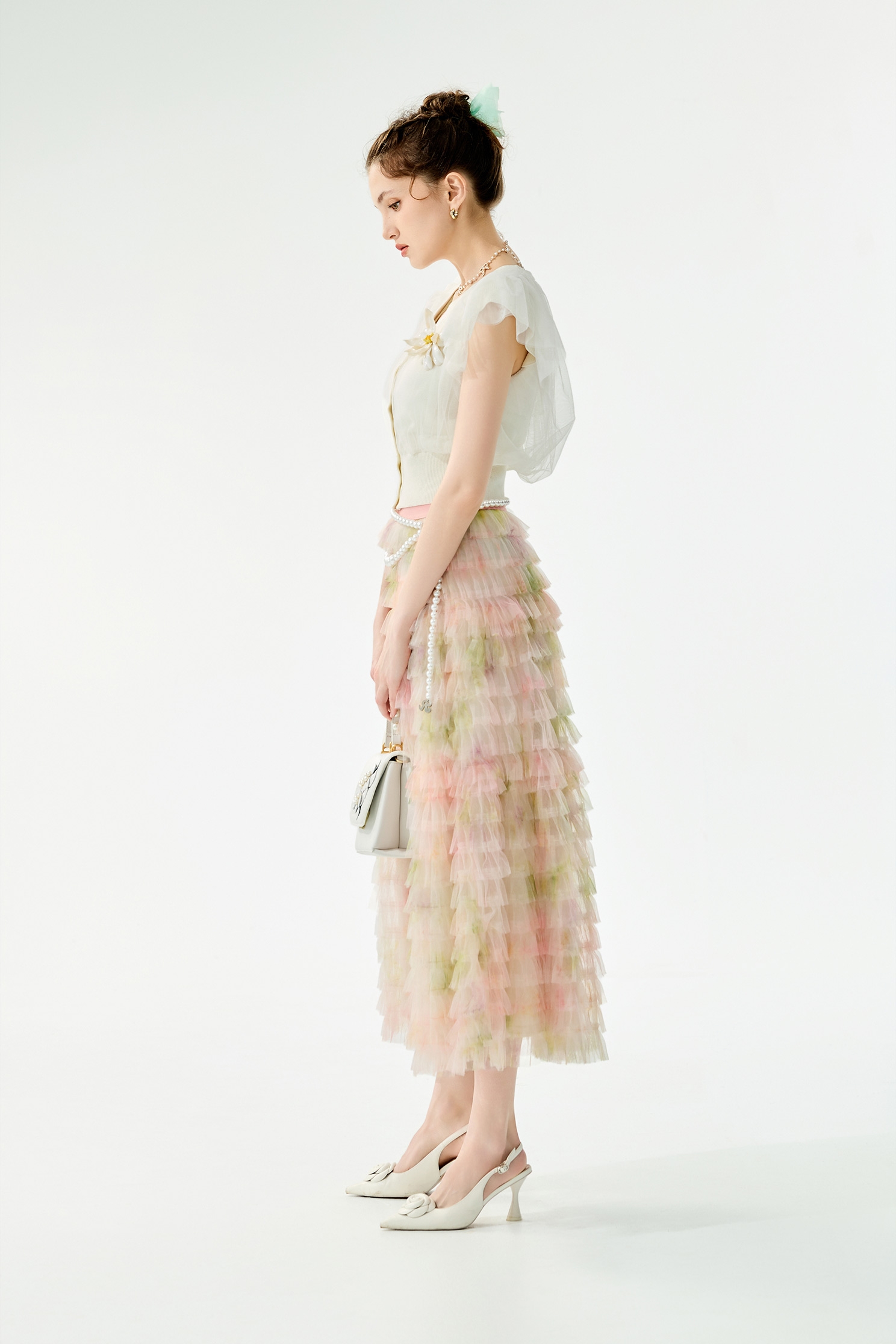 Mesh Layer Off White Knit TopMesh Layer Off White Knit Top,Tops,Season (SS) Look,White tops,Knitted,Knitted tops