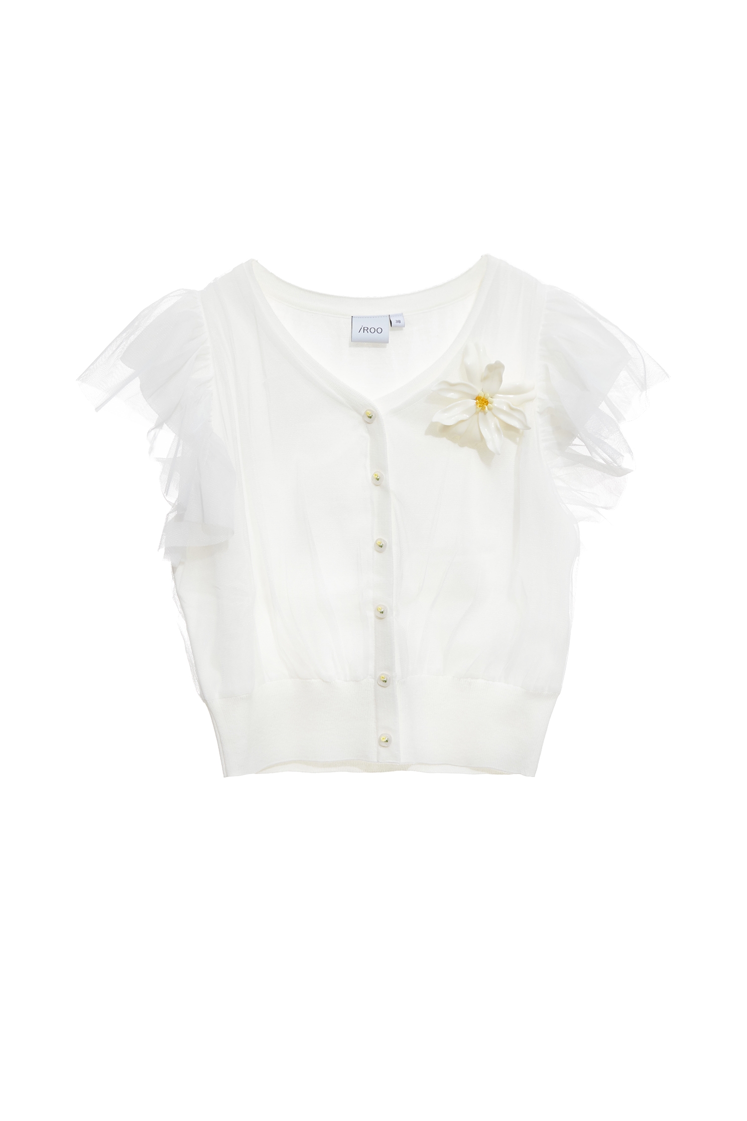 Mesh Layer Off White Knit TopMesh Layer Off White Knit Top,Tops,Season (SS) Look,White tops,Knitted,Knitted tops