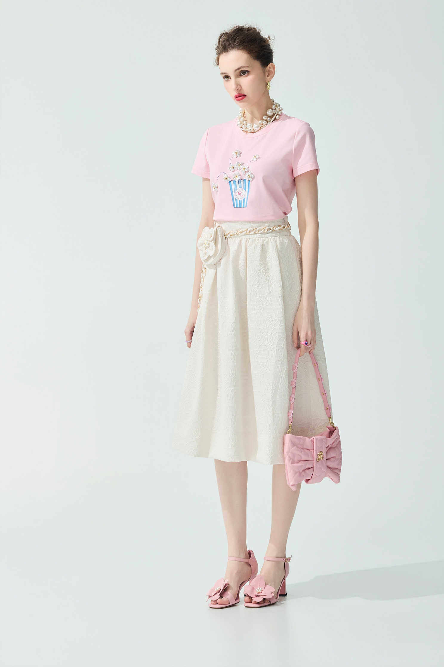 Popcorn Graphic Short Sleeve TeePopcorn Graphic Short Sleeve Tee,T-shirts,Tops,Season (SS) Look,pearl