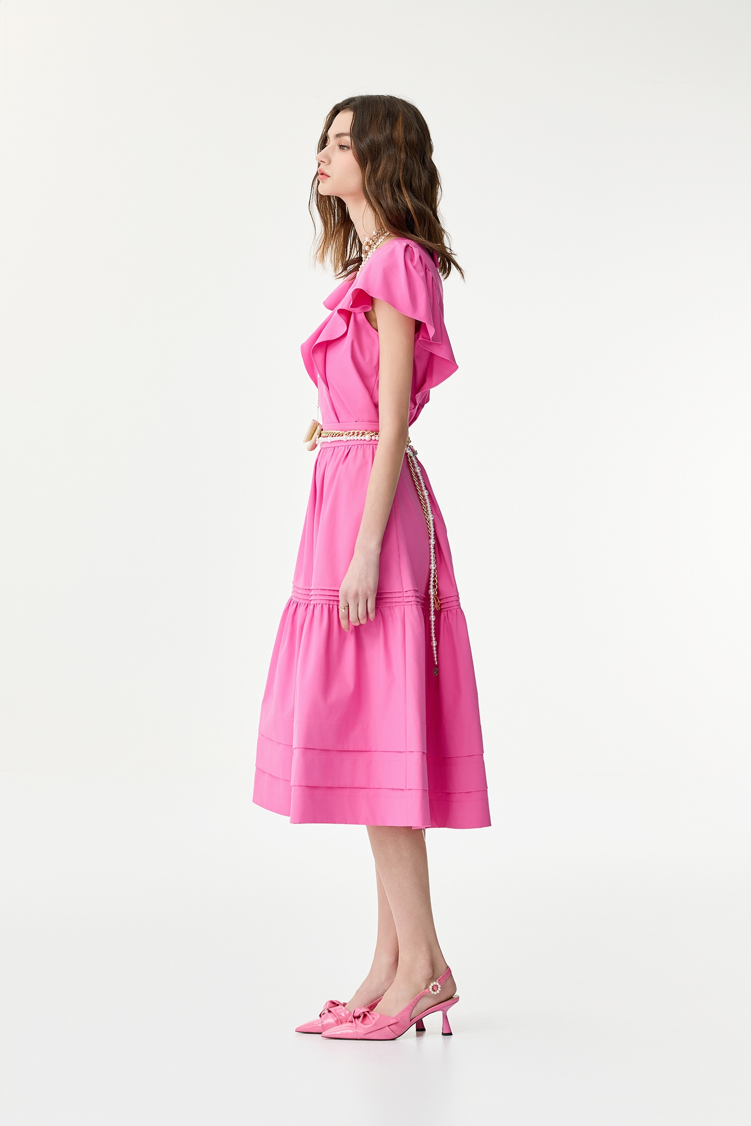 Ruffle Sleeve Fushia Pink TopRuffle Sleeve Fushia Pink Top,Tops,Season (SS) Look