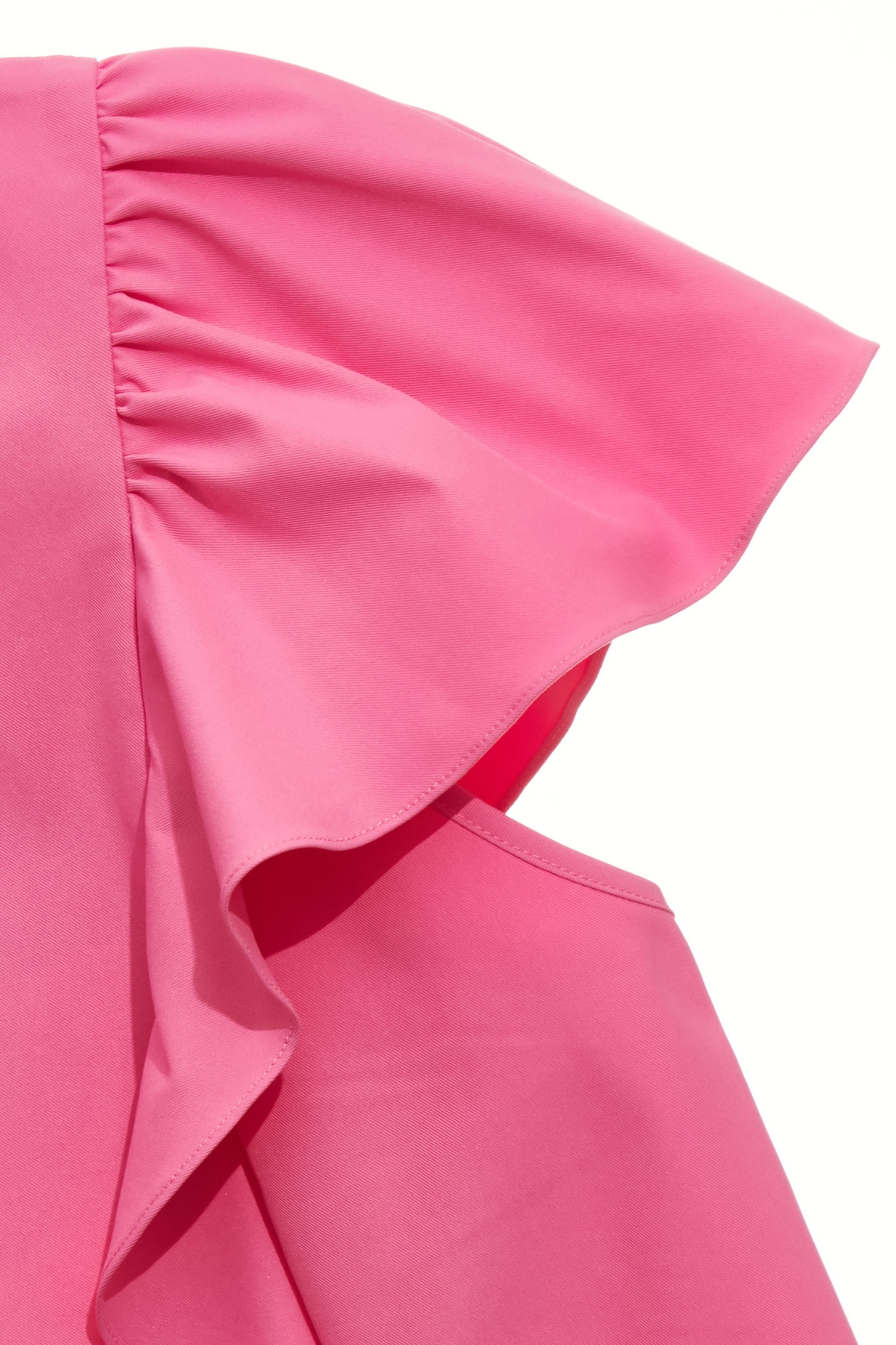 Ruffle Sleeve Fushia Pink TopRuffle Sleeve Fushia Pink Top,Tops,Season (SS) Look