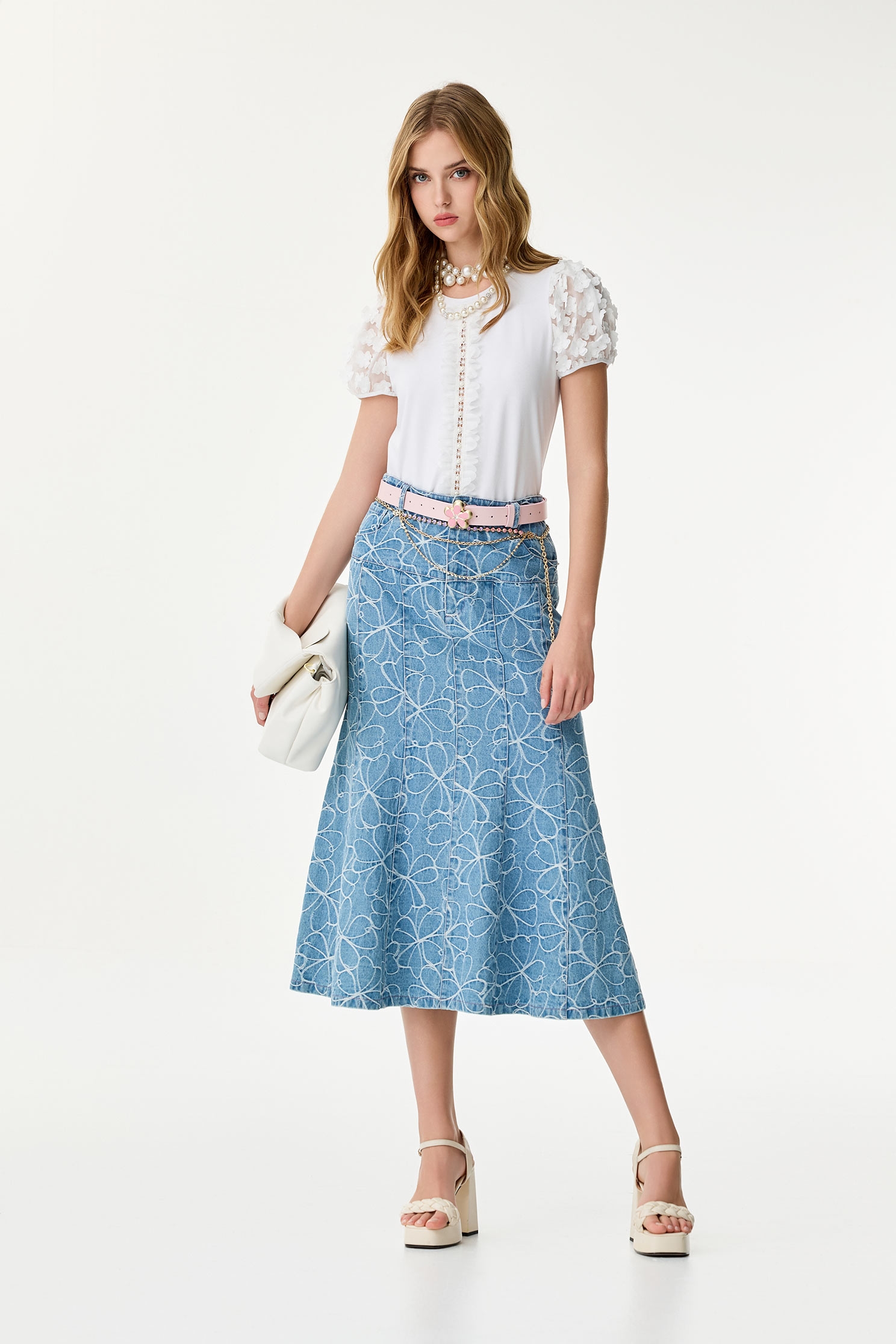 Floral Sleeve Detail TeeFloral Sleeve Detail Tee,Tops,Season (SS) Look,Lace