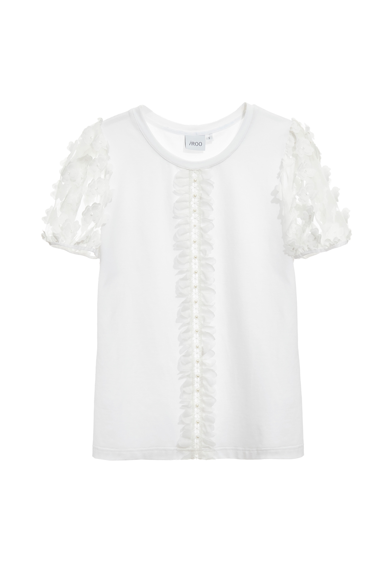 Floral Sleeve Detail TeeFloral Sleeve Detail Tee,Tops,Season (SS) Look,Lace