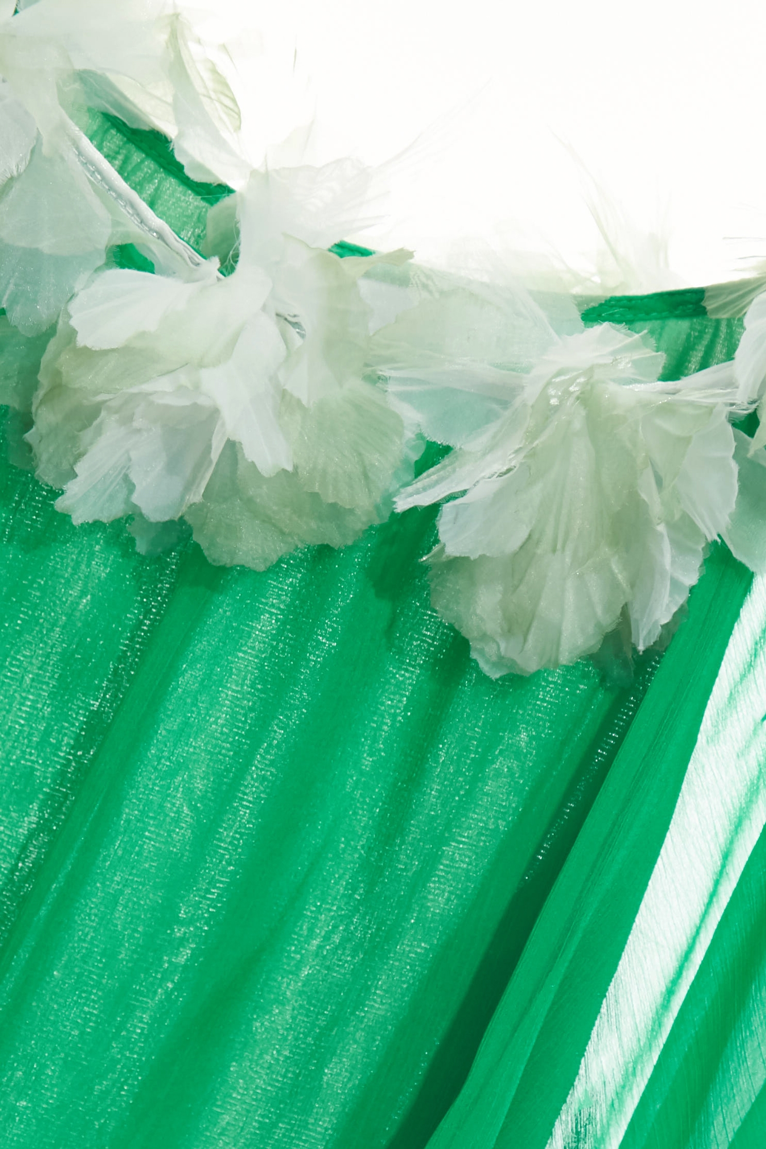 Contrast 3-D Floral Detail Chiffon TopContrast 3-D Floral Detail Chiffon Top,Tops,Season (SS) Look,Chiffon