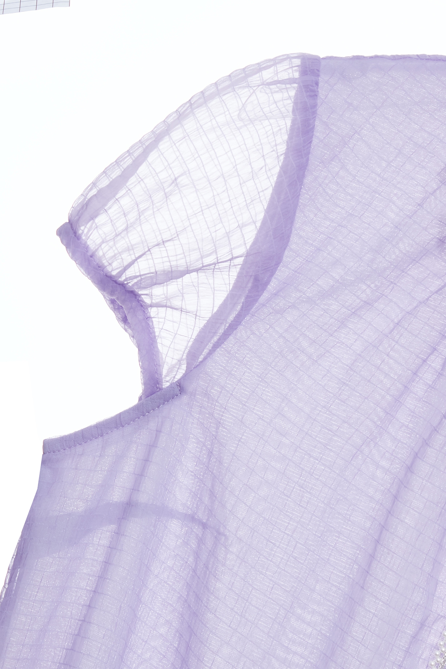 Short Sleeve Ruffle Detail Purple TopShort Sleeve Ruffle Detail Purple Top,Tops,Season (SS) Look,Plaid,pearl,Chiffon