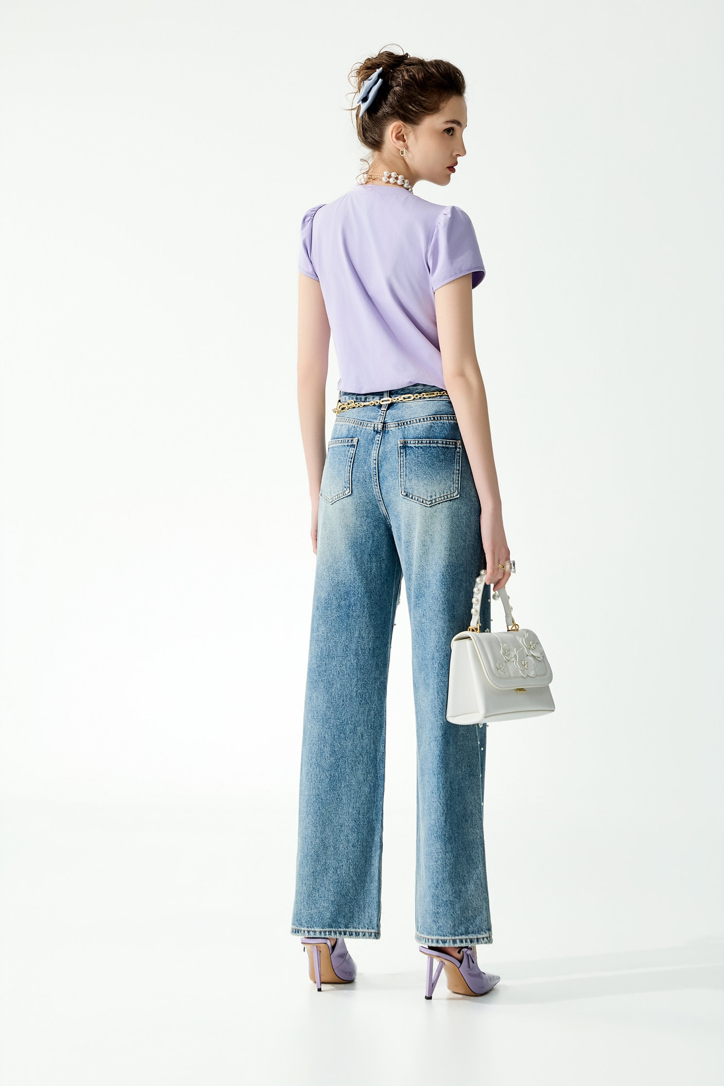 3-D Floral Short Sleeve Tee3-D Floral Short Sleeve Tee,Tops,Season (SS) Look,pearl