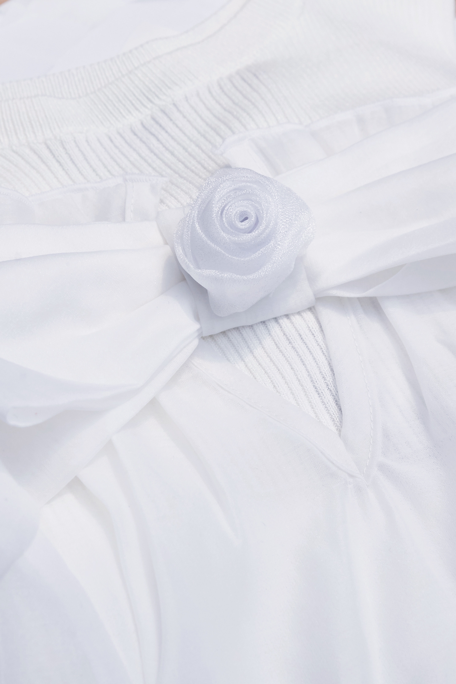 Cold Shoulder Front Bow Detail TopCold Shoulder Front Bow Detail Top,Tops,Season (SS) Look,White tops,bows,Knitted,Knitted tops