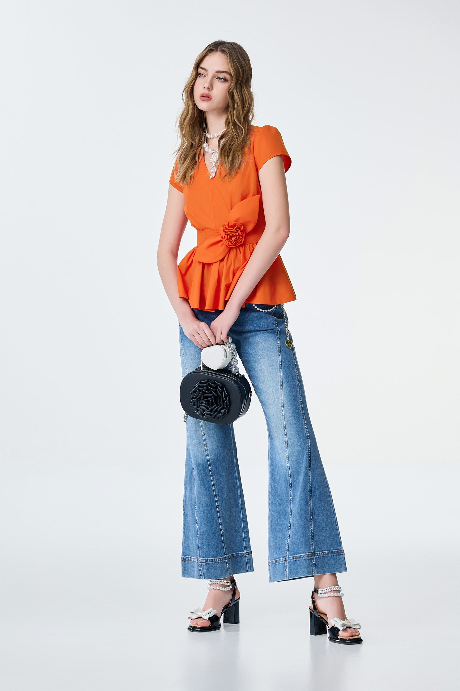 Front Bow Detail Short Sleeve TopFront Bow Detail Short Sleeve Top,Tops,Season (SS) Look,City Feminine