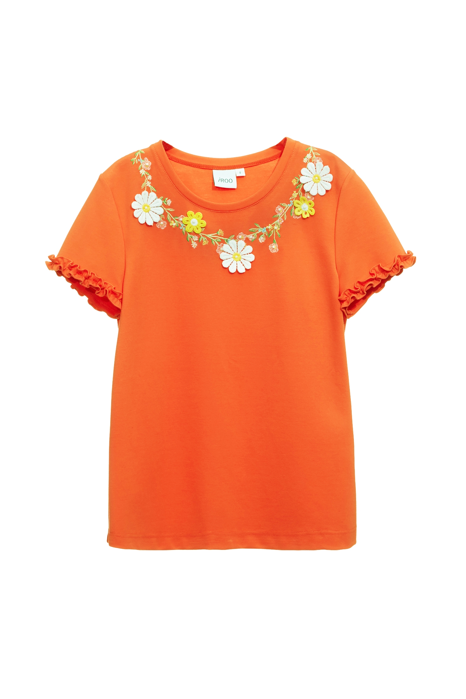 Floral Embroidery Short Sleeve TeeFloral Embroidery Short Sleeve Tee,Tops,Embroidered,Season (SS) Look,City Feminine,Lace