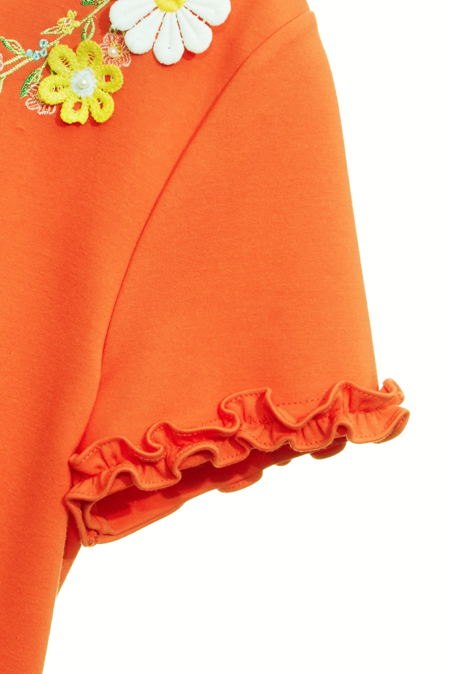 Floral Embroidery Short Sleeve TeeFloral Embroidery Short Sleeve Tee,Tops,Embroidered,Season (SS) Look,City Feminine,Lace