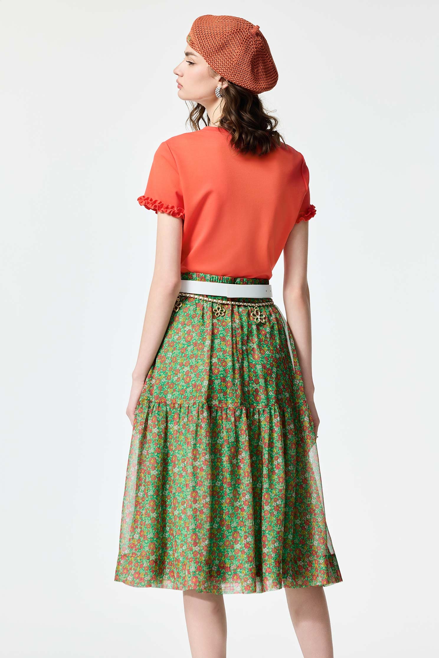 Floral Embroidery Short Sleeve TeeFloral Embroidery Short Sleeve Tee,Tops,Embroidered,Season (SS) Look,City Feminine,Lace