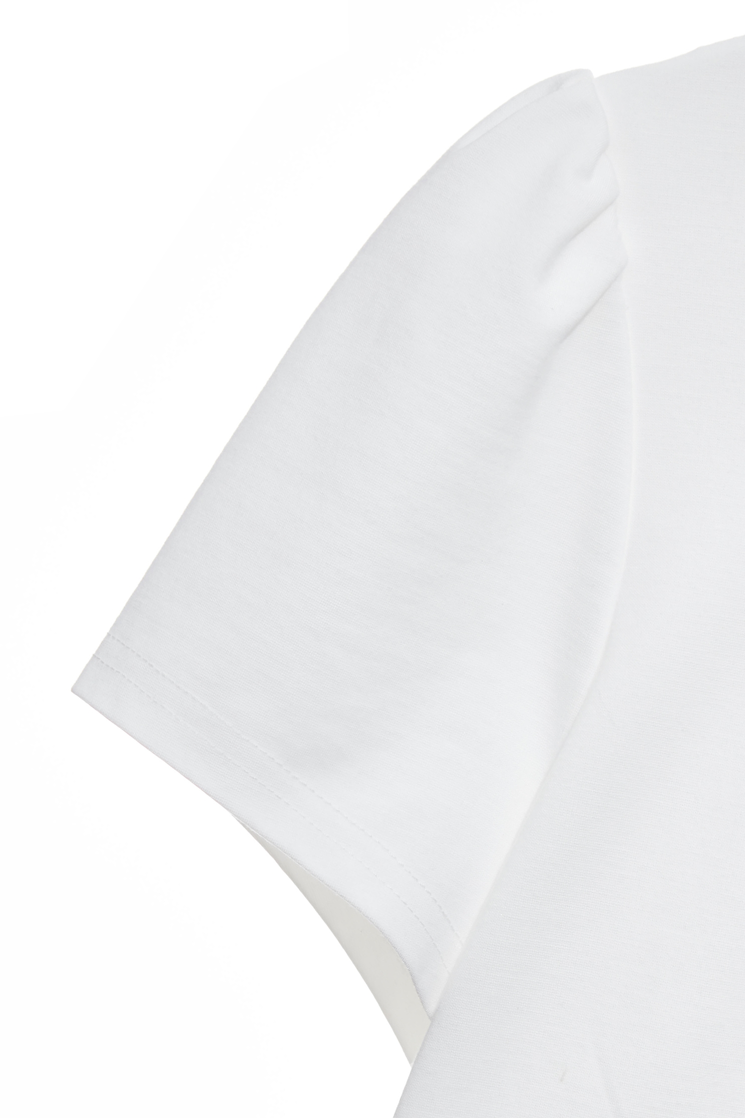 Sequin Cherry Graphic Short Sleeve Tee,U-Neck T shirts,Tops,Embroidered,Season (SS) Look,pearl,White tops