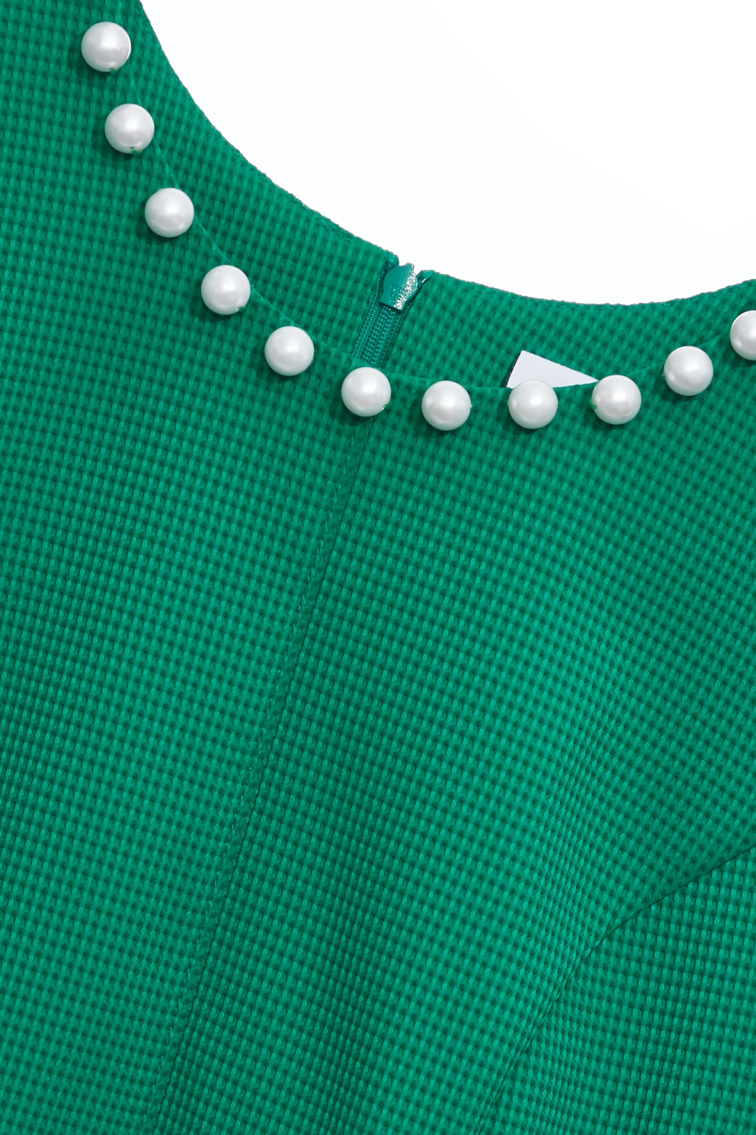 Pearl Detail Waffle TopPearl Detail Waffle Top,Tops,Season (SS) Look,Plaid,pearl,City Feminine