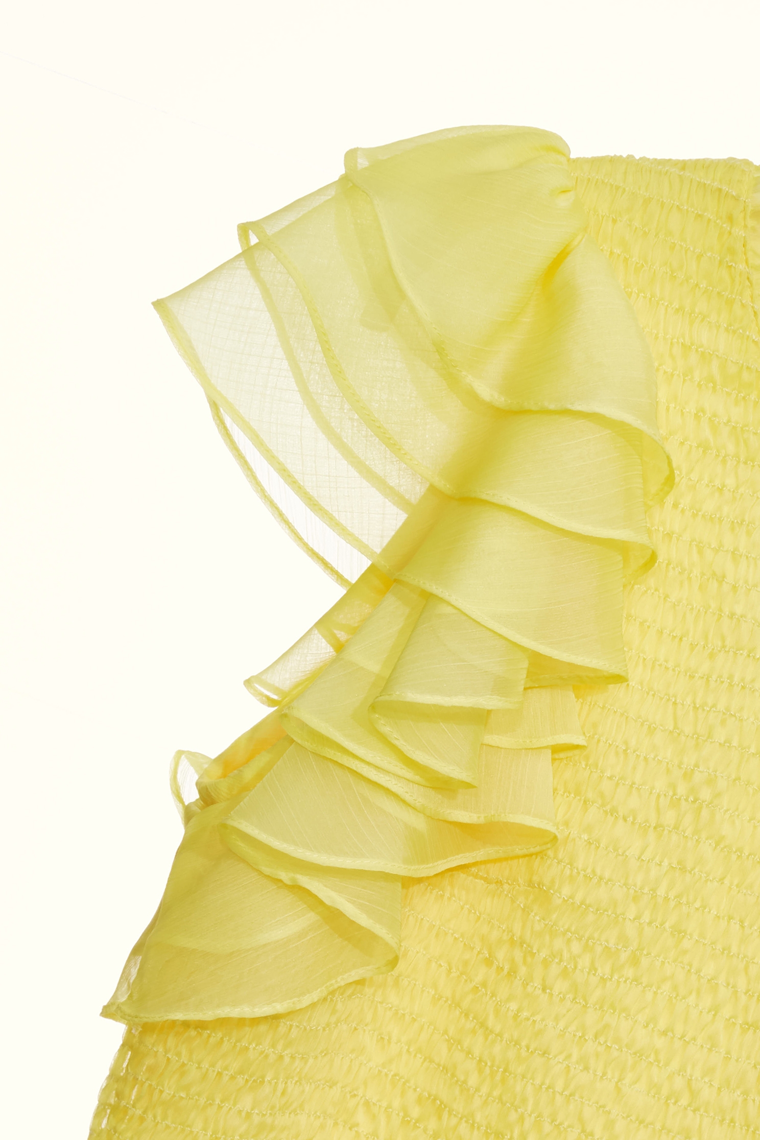 Ruffle Layered Sleeve Elastic Pleated TopRuffle Layered Sleeve Elastic Pleated Top,Tops,Season (SS) Look,City Feminine,Valentine,sleeveless tops,upperclass,Chiffon,Chiffon tops