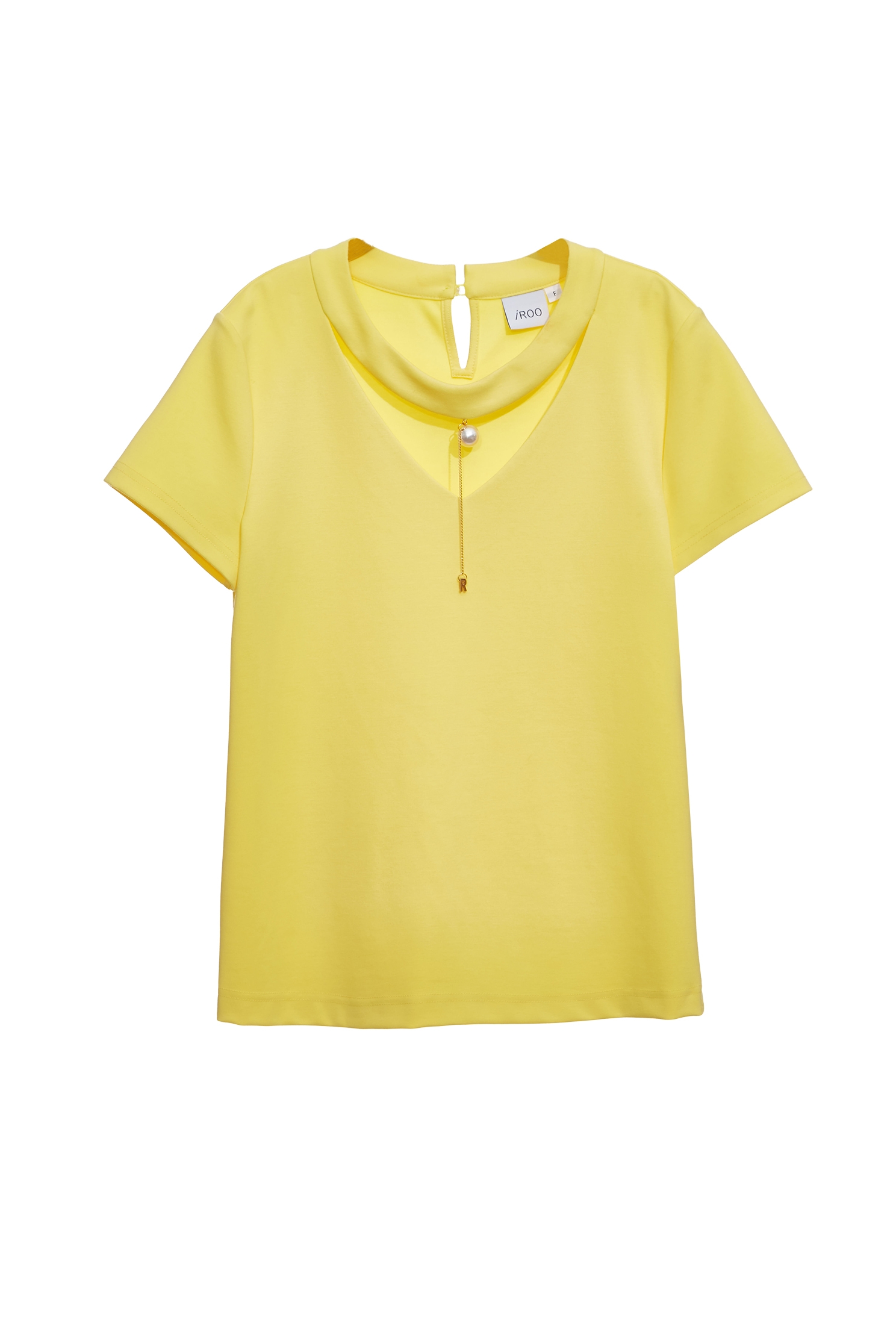 Short Sleeve Neckline Hollow Out TeeShort Sleeve Neckline Hollow Out Tee,T-shirts,Tops,Season (SS) Look,pearl,City Feminine,Valentine,upperclass