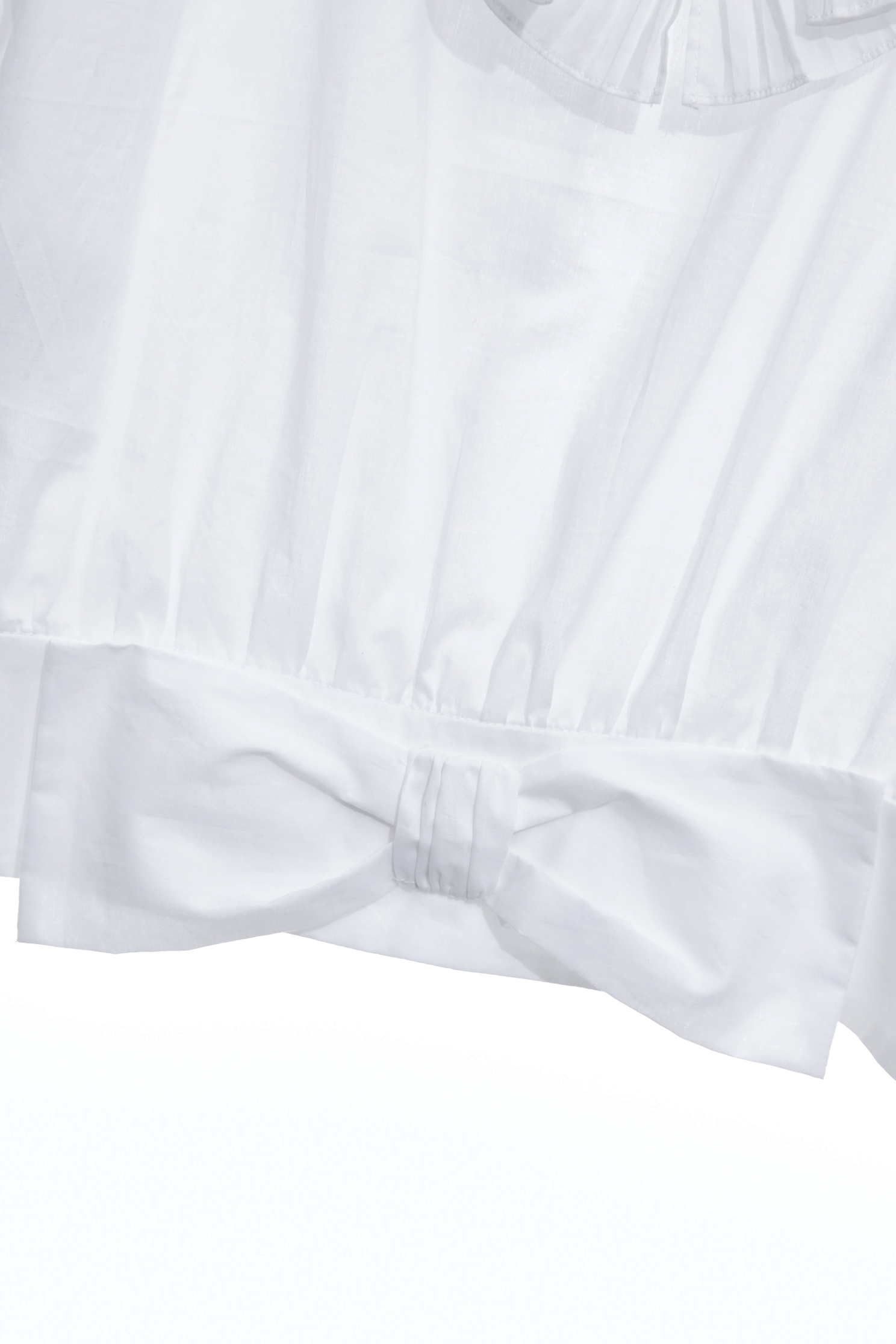 Flounce Collar White Top,Tops,Season (SS) Look,pearl,White tops,Lace,bows