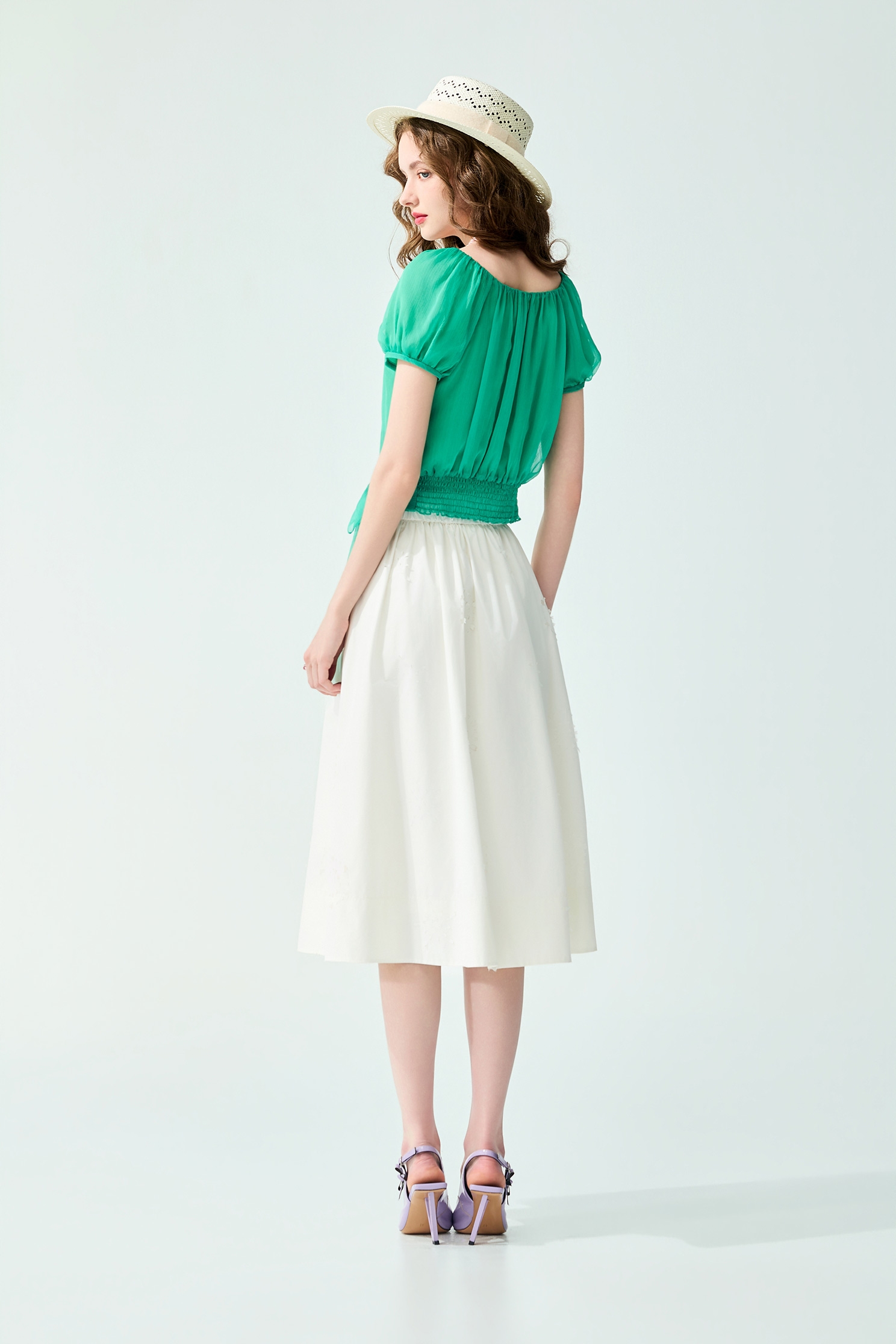 Bow Detail Chiffon Top,Tops,Season (SS) Look,bows,Chiffon