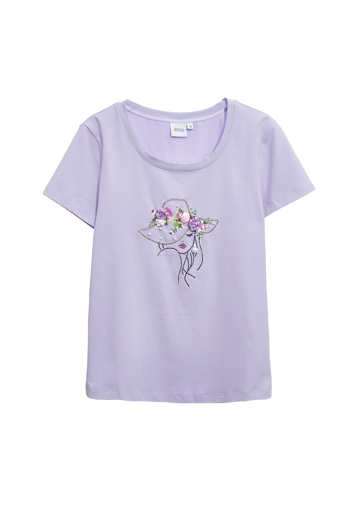 Figure Graphic Purple Tee,Tops,Embroidered,Season (SS) Look,pearl
