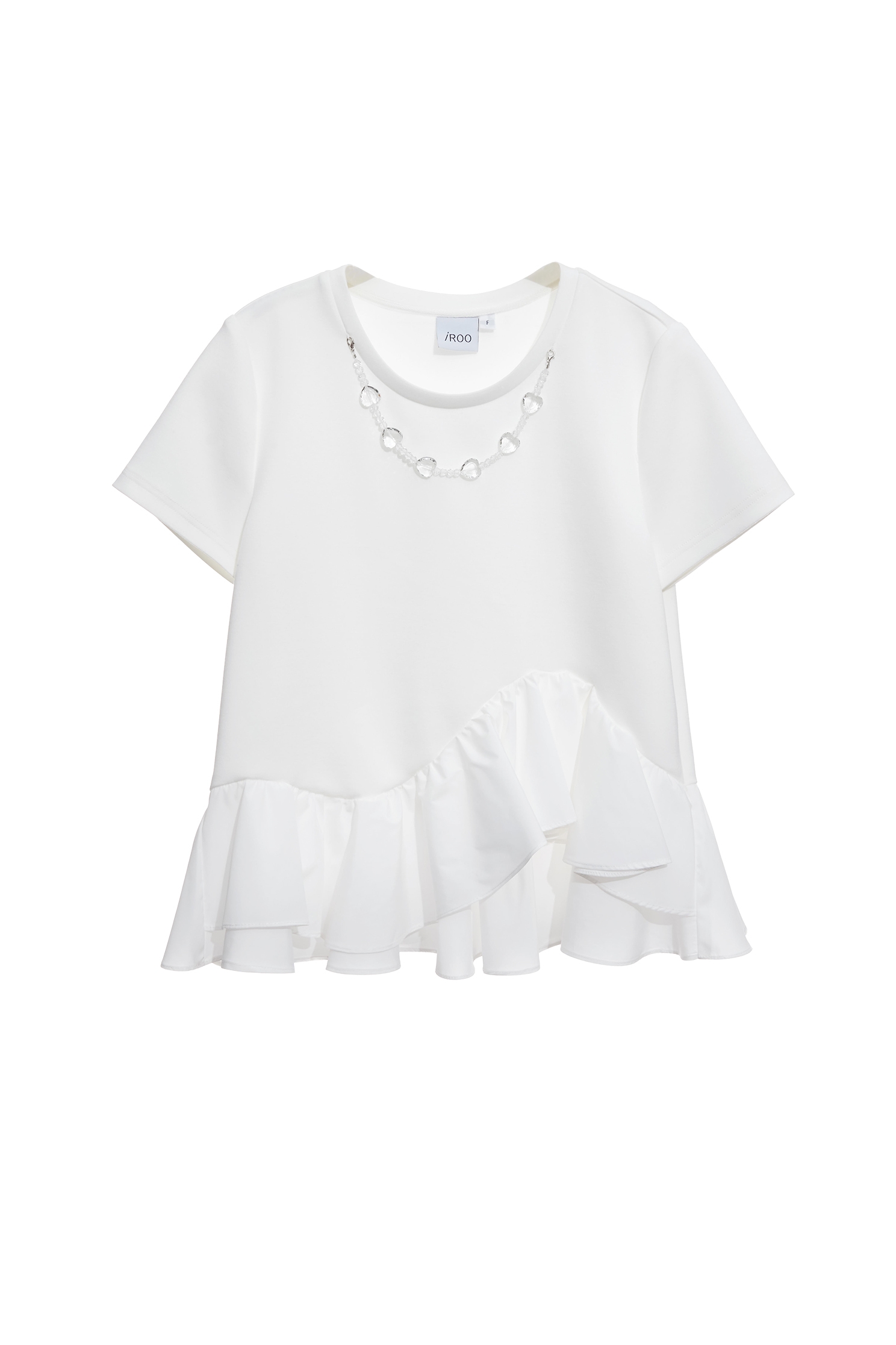 Short Sleeve White Peplum TopShort Sleeve White Peplum Top,Office Looks,Tops,Season (AW) Look,Necklaces