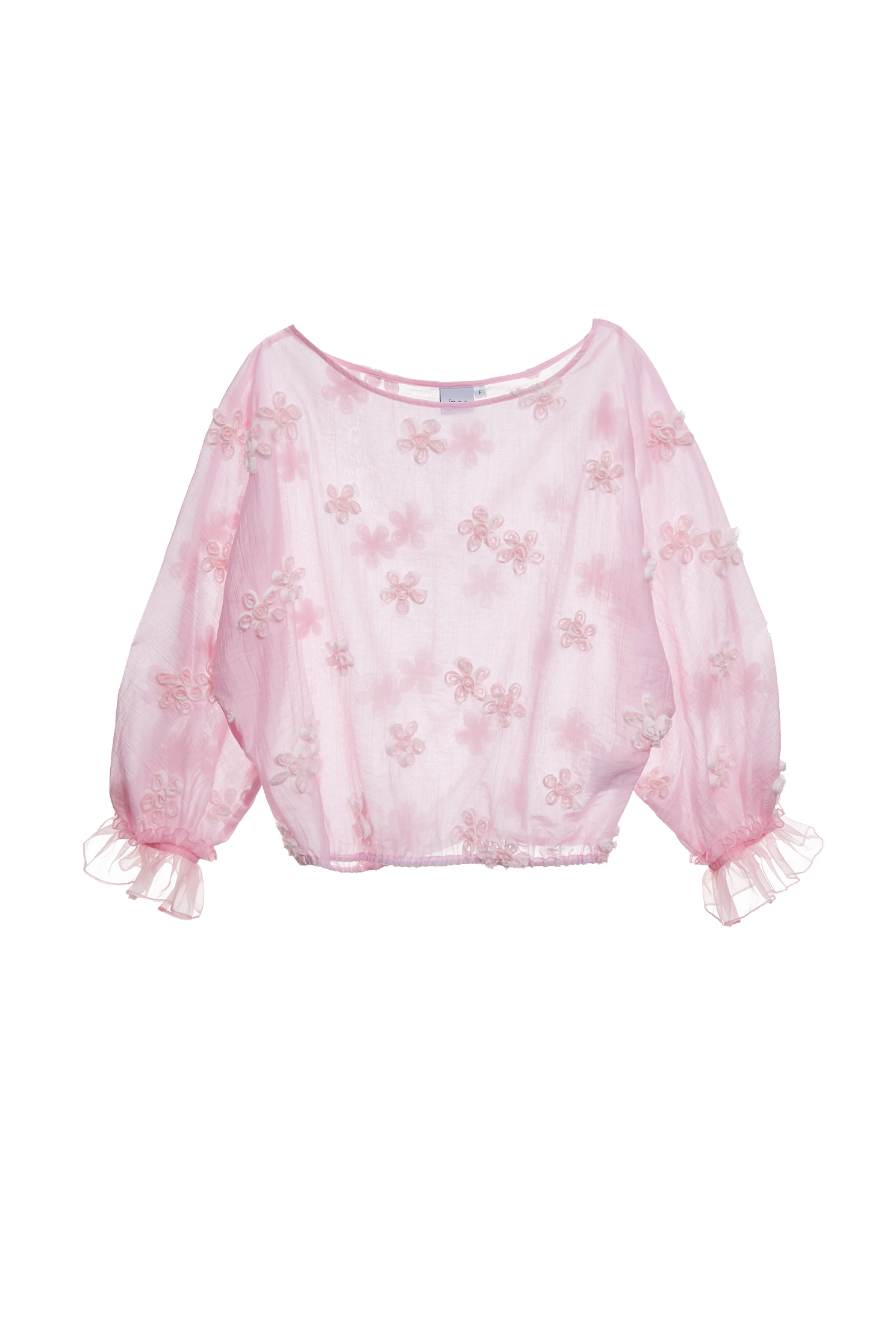 3-D Floral Detail Pink Top3-D Floral Detail Pink Top,Tops,Season (AW) Look,Valentine,blossoms