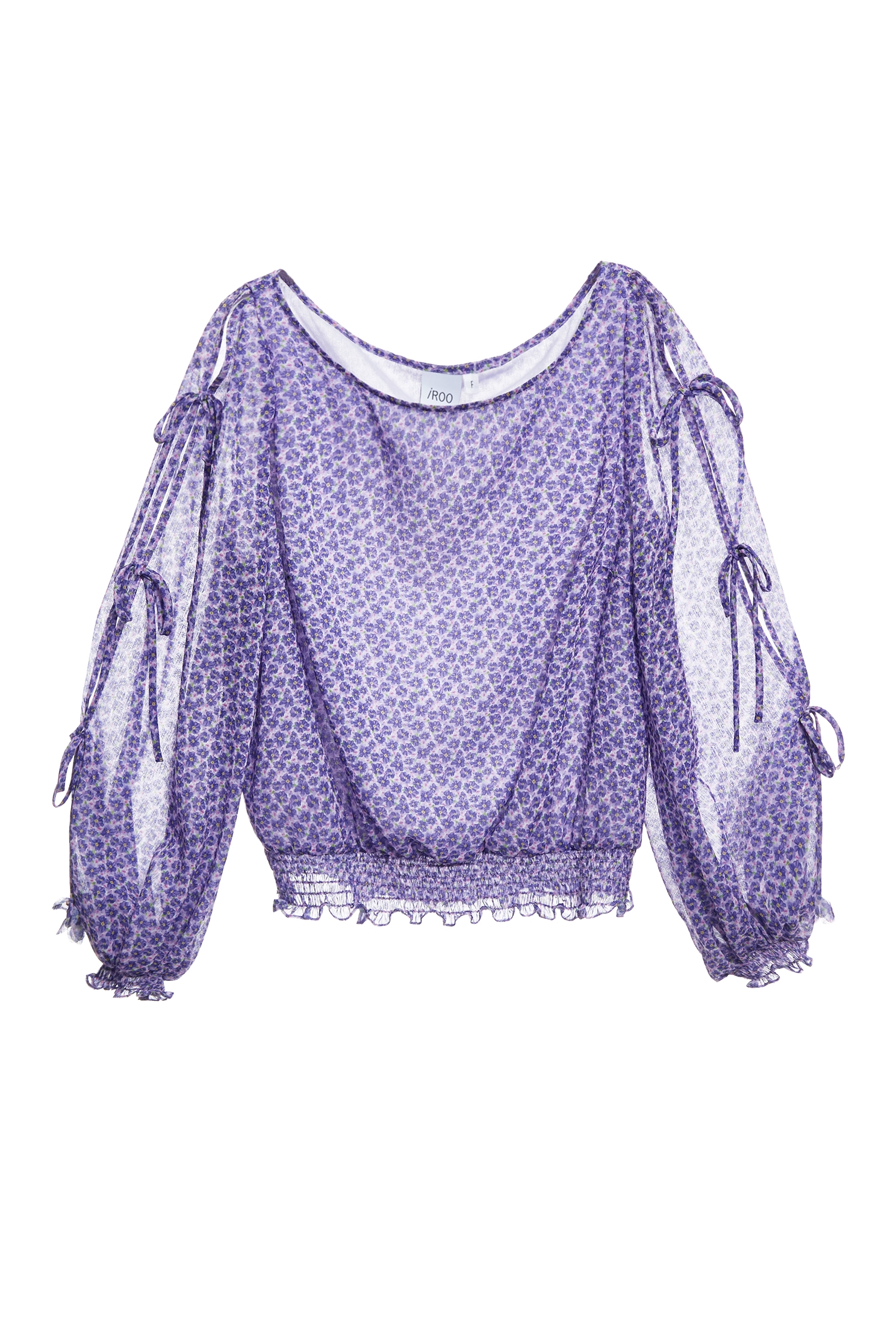 Floral Print Purple TopFloral Print Purple Top,Tops,co-ord sets,Season (AW) Look,Valentine,blossoms,bows,Chiffon,Chiffon tops