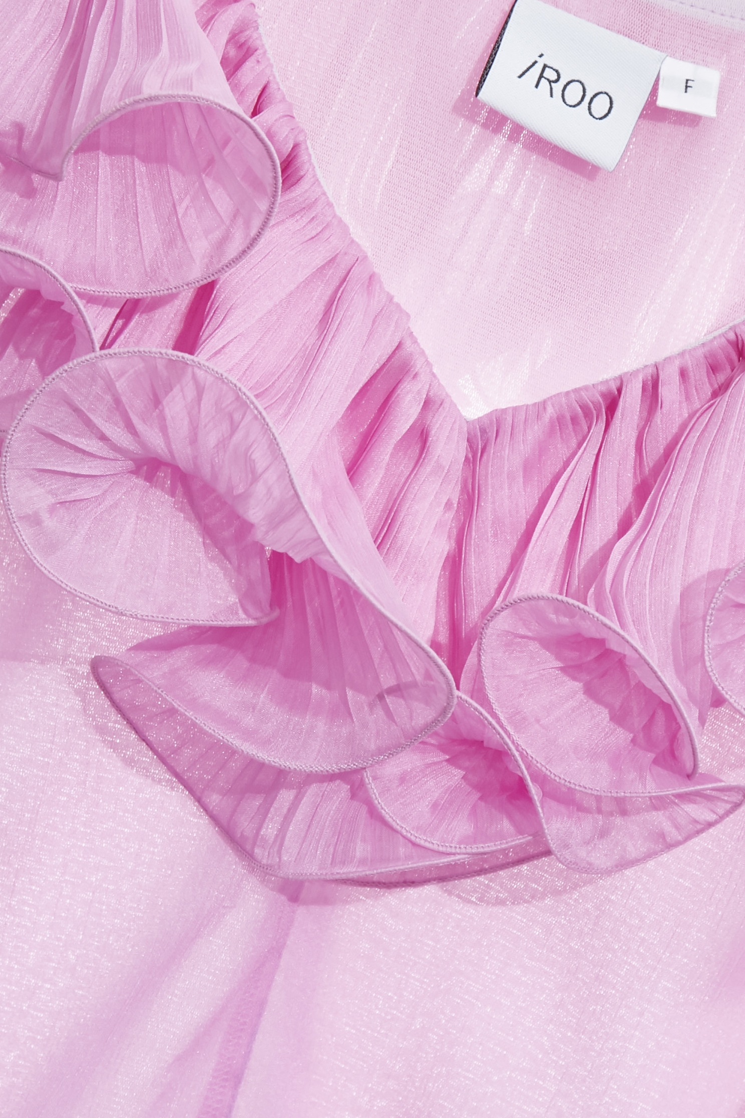 Pleated Ruffle Detail Purple TopPleated Ruffle Detail Purple Top,Tops,Season (AW) Look,Chiffon