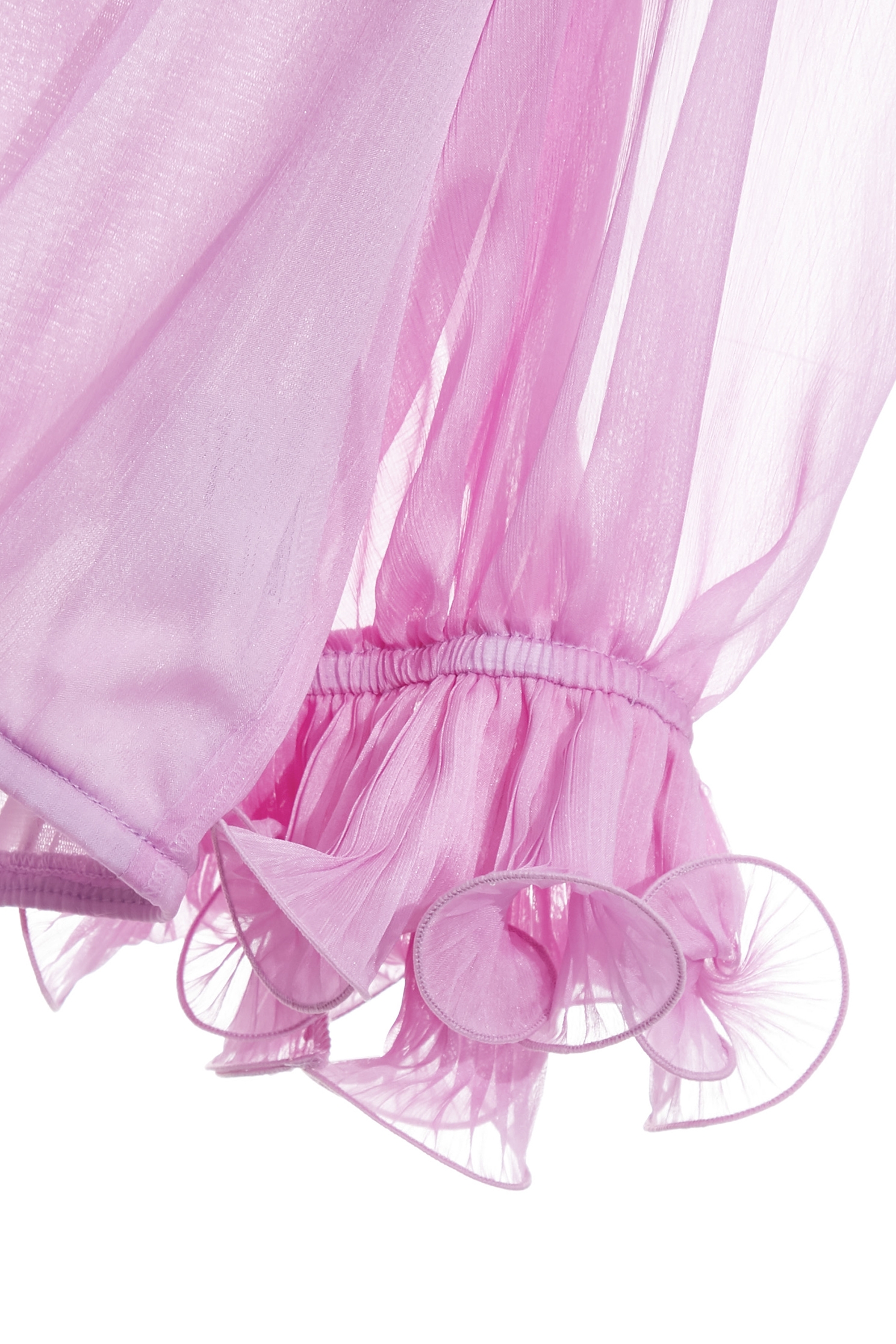 Pleated Ruffle Detail Purple TopPleated Ruffle Detail Purple Top,Tops,Season (AW) Look,Chiffon