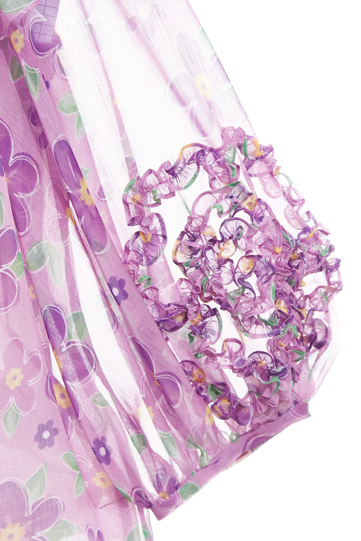 Pleated Bertha Collar Floral Print TopPleated Bertha Collar Floral Print Top,Tops,Season (AW) Look,Chiffon